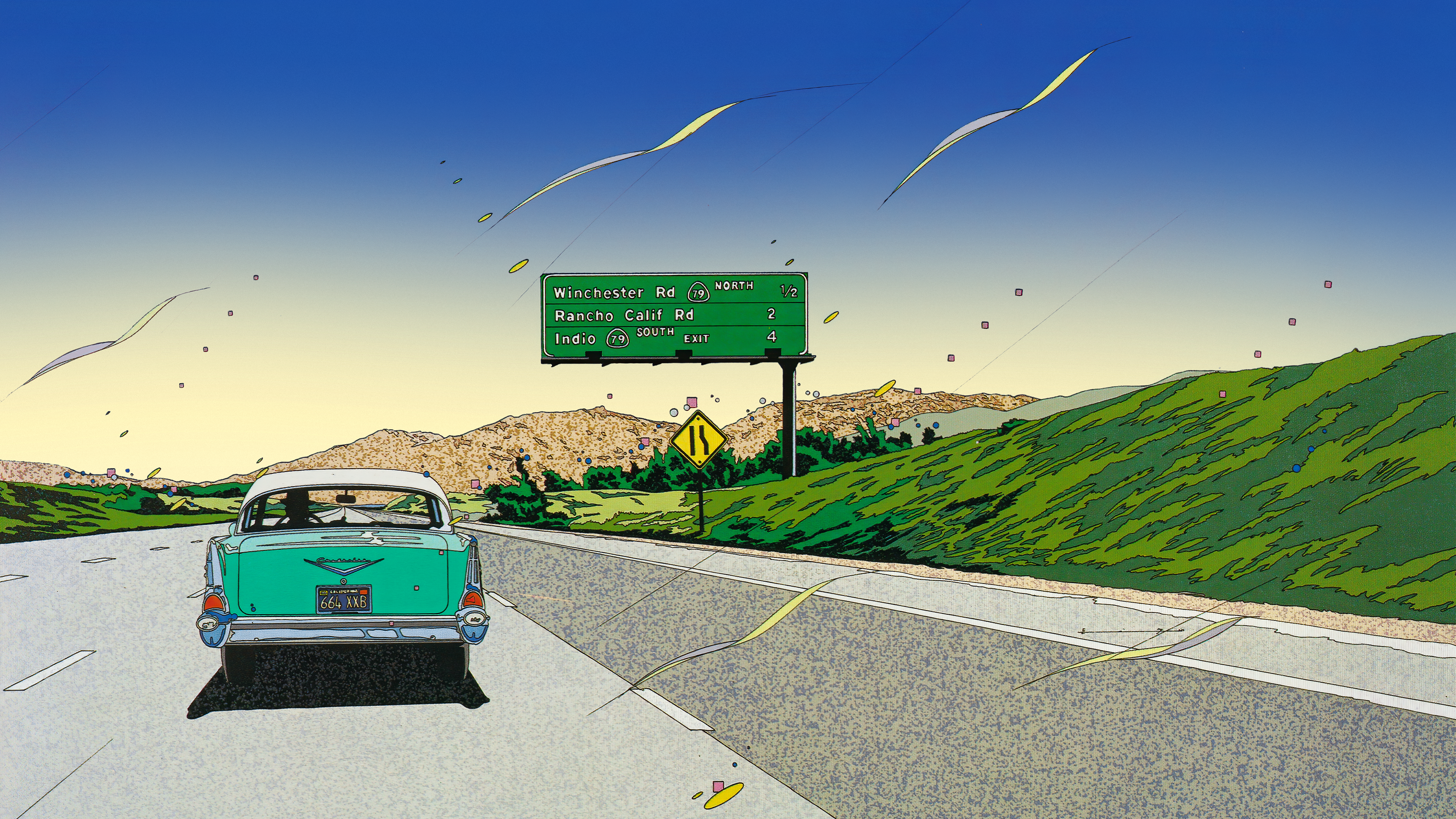 Passing Through California by Eizin Suzuki, 1985 [3840x2160]