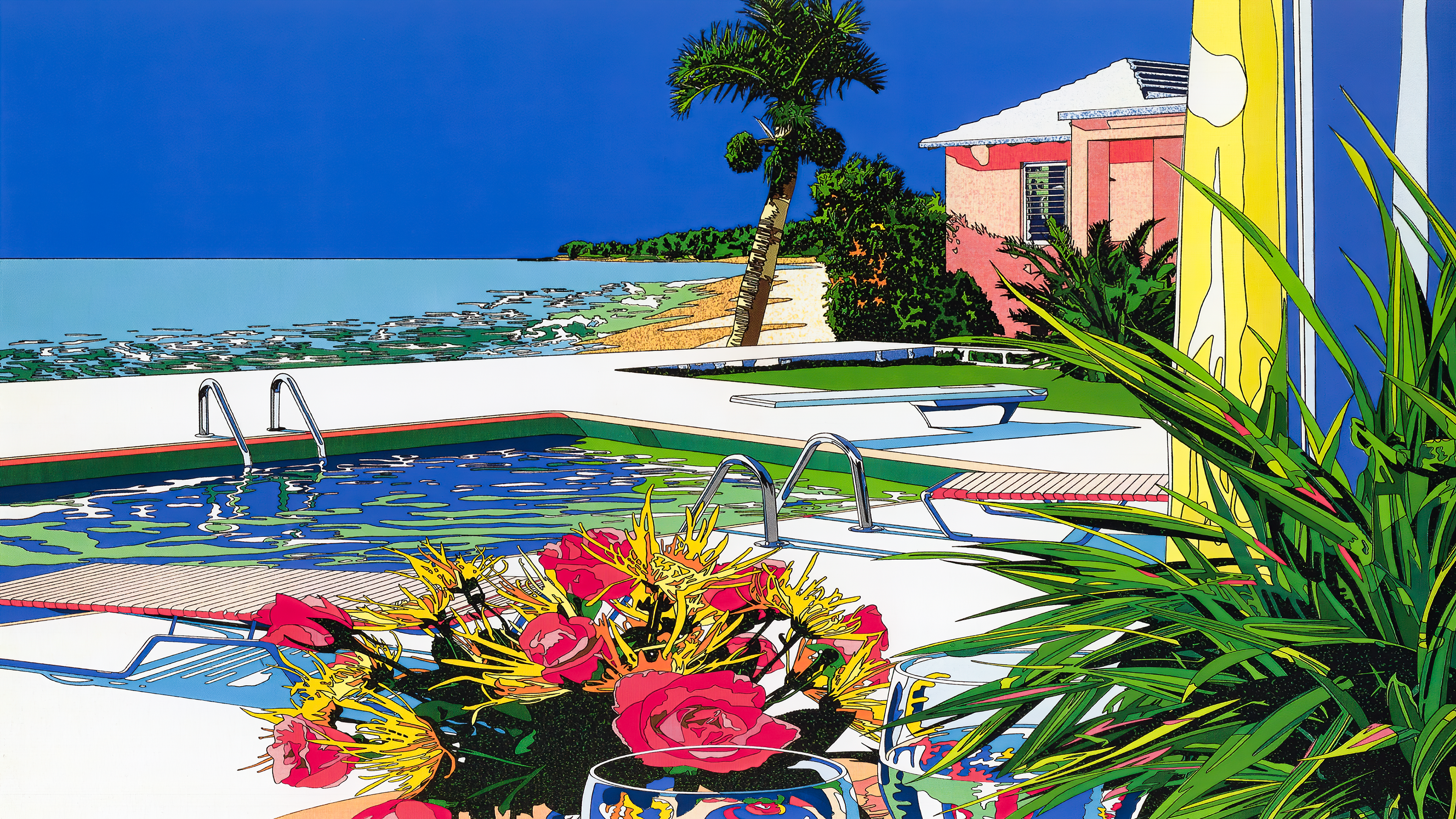 Afternoon Break at Bermuda Island by Eizin Suzuki, 1992 [3840x2160]