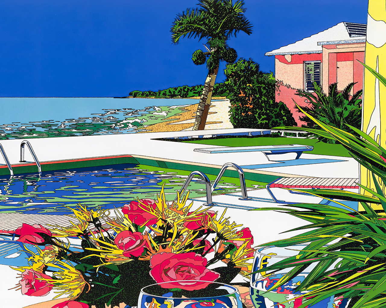 Afternoon Break at Bermuda Island by Eizin Suzuki, 1992 [3840x2160]