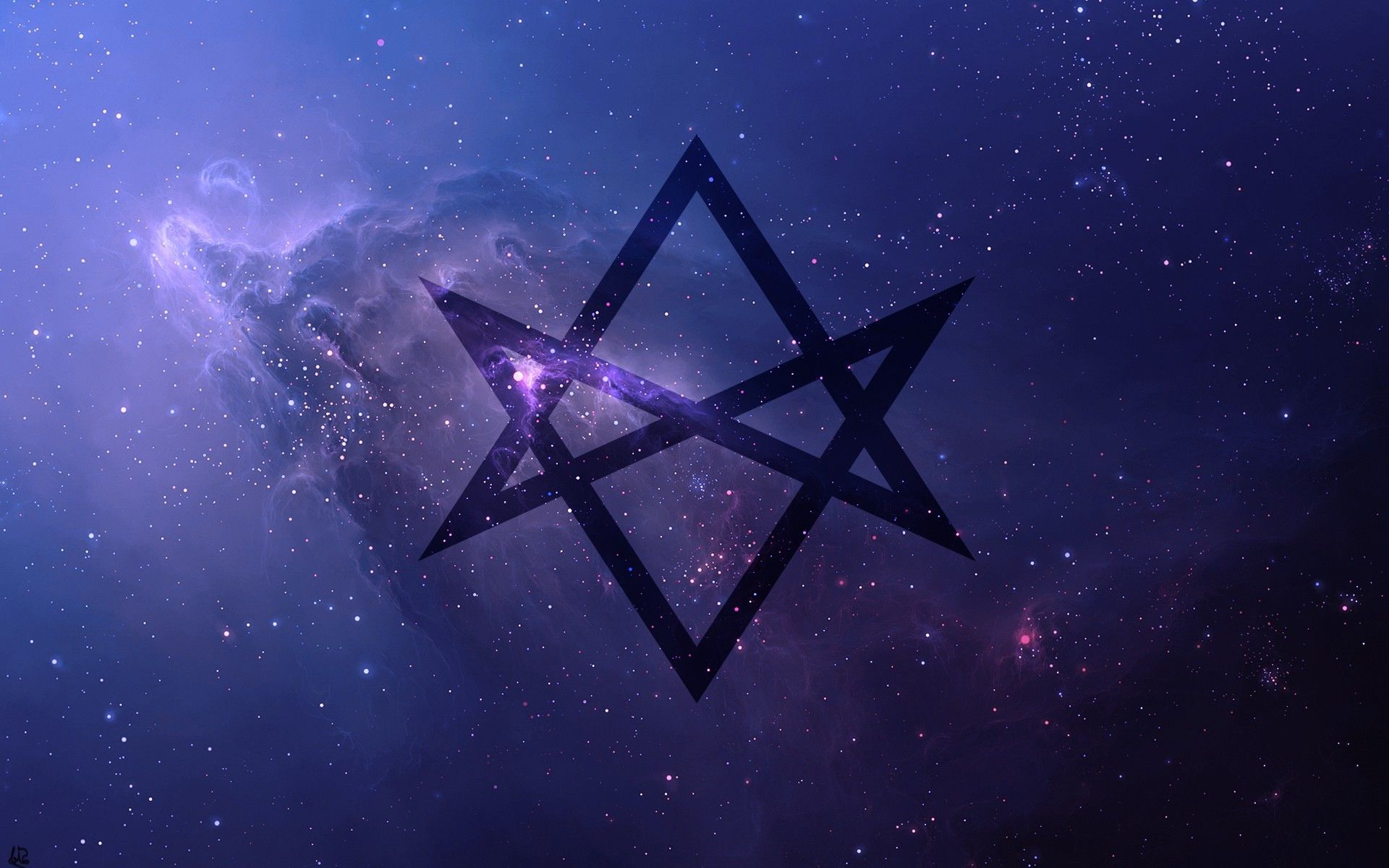 thelema, Unicursal Hexagram, Space, Universe, Purple, Bring Me The. Bring me the horizon, Cute wallpaper background, Pastel grunge