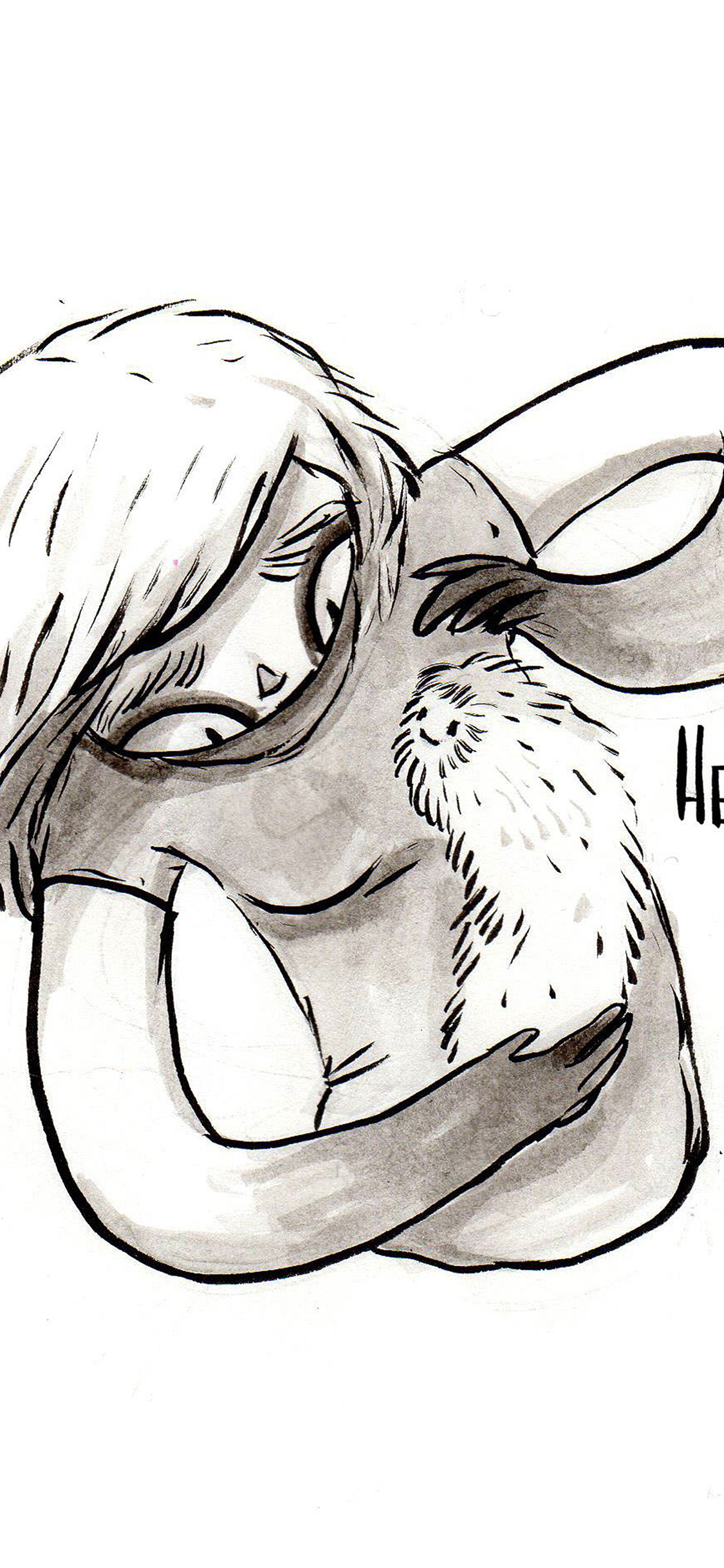 Cute Animal Simple Drawing Art Illustration Wallpaper