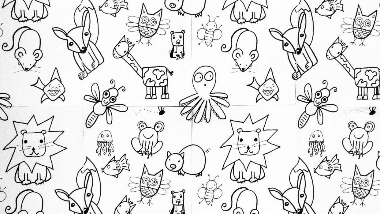 Cute Animal Wallpaper (Animals from Em Winn's Drawing for Kids class). Skillshare Student Project