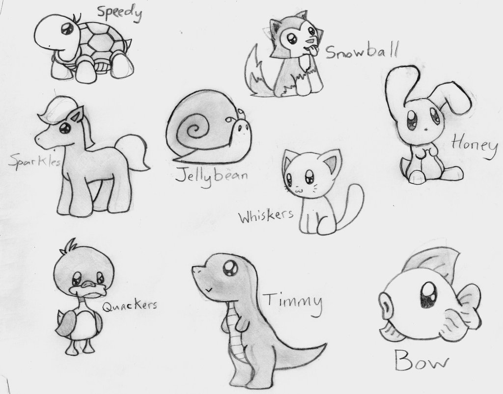 easy cute animal drawings