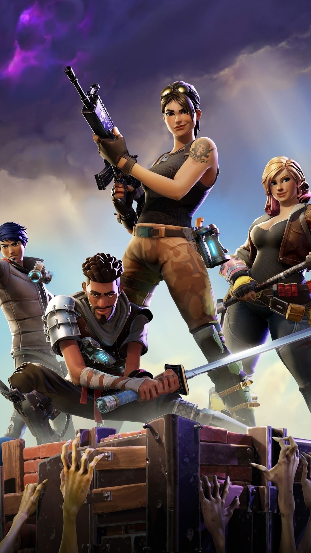 Fortnite players 4k wallpaper for iPhone and Android