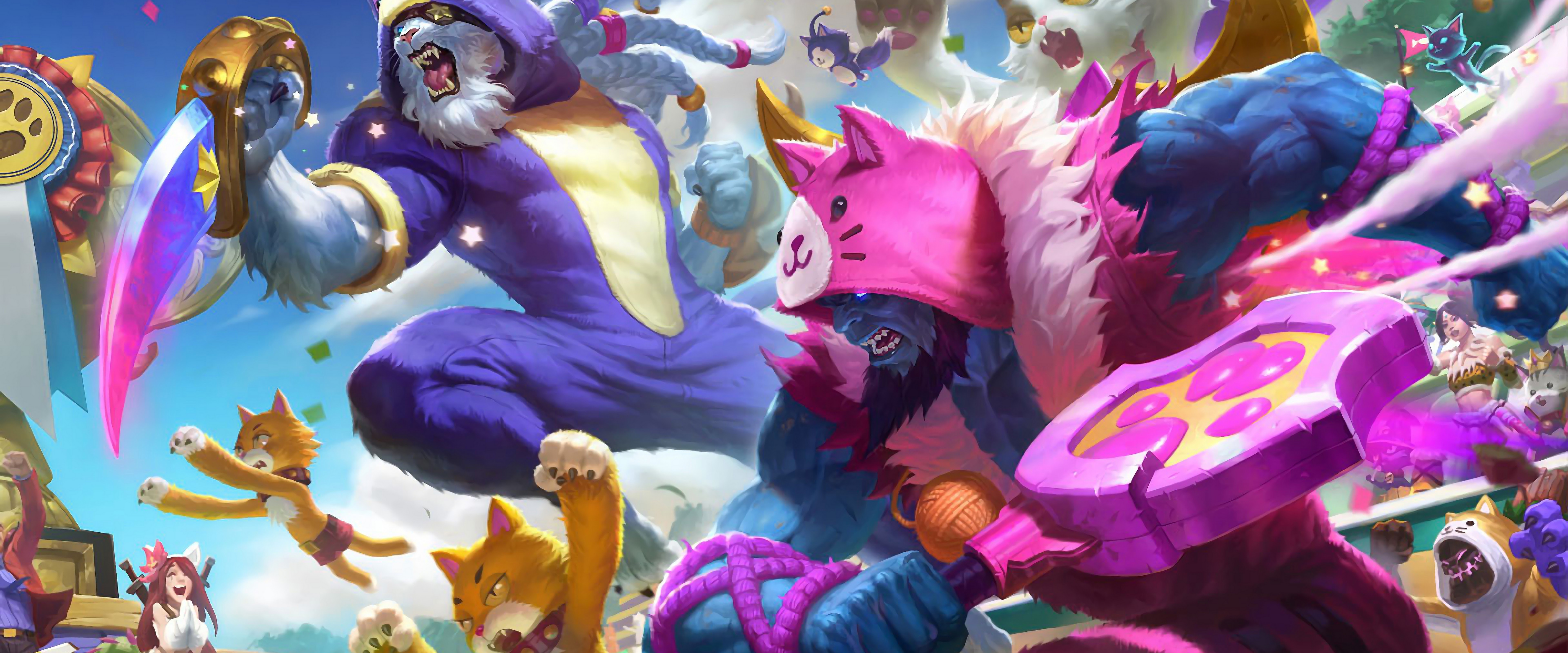 Pretty Kitty Rengar Splash Art LoL 4K Wallpaper