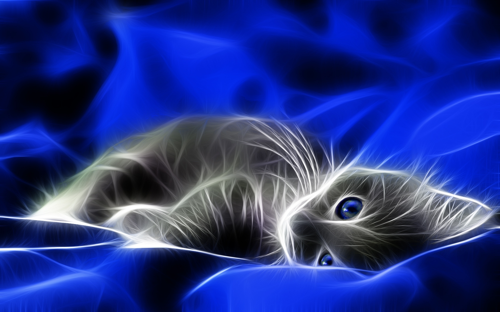 3D Pretty Cat Free PPT Background for your PowerPoint