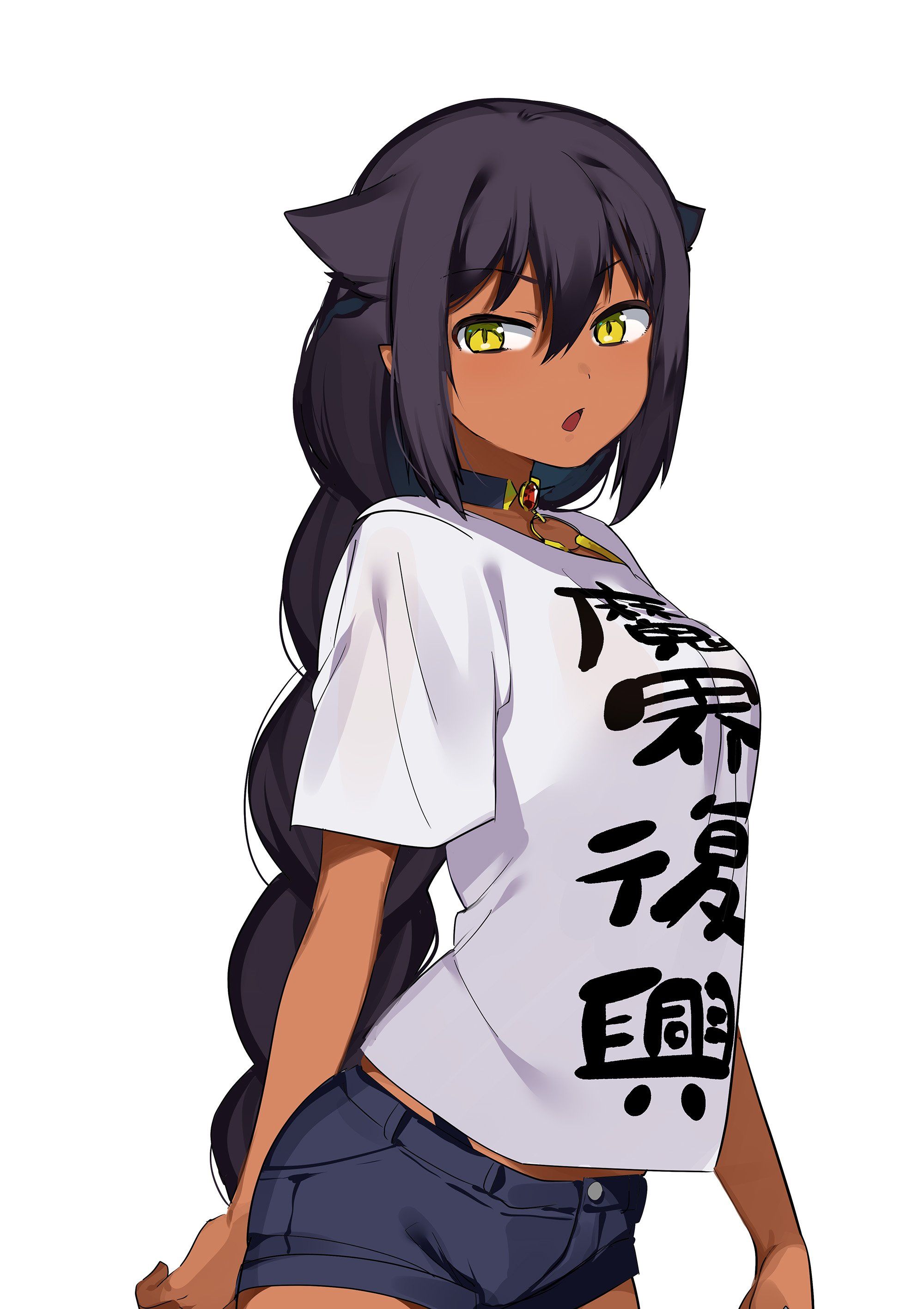 Jahy Sama Wa Kujikenai Dark Skin Cat Girl Anime Wallpaper:2000x2833