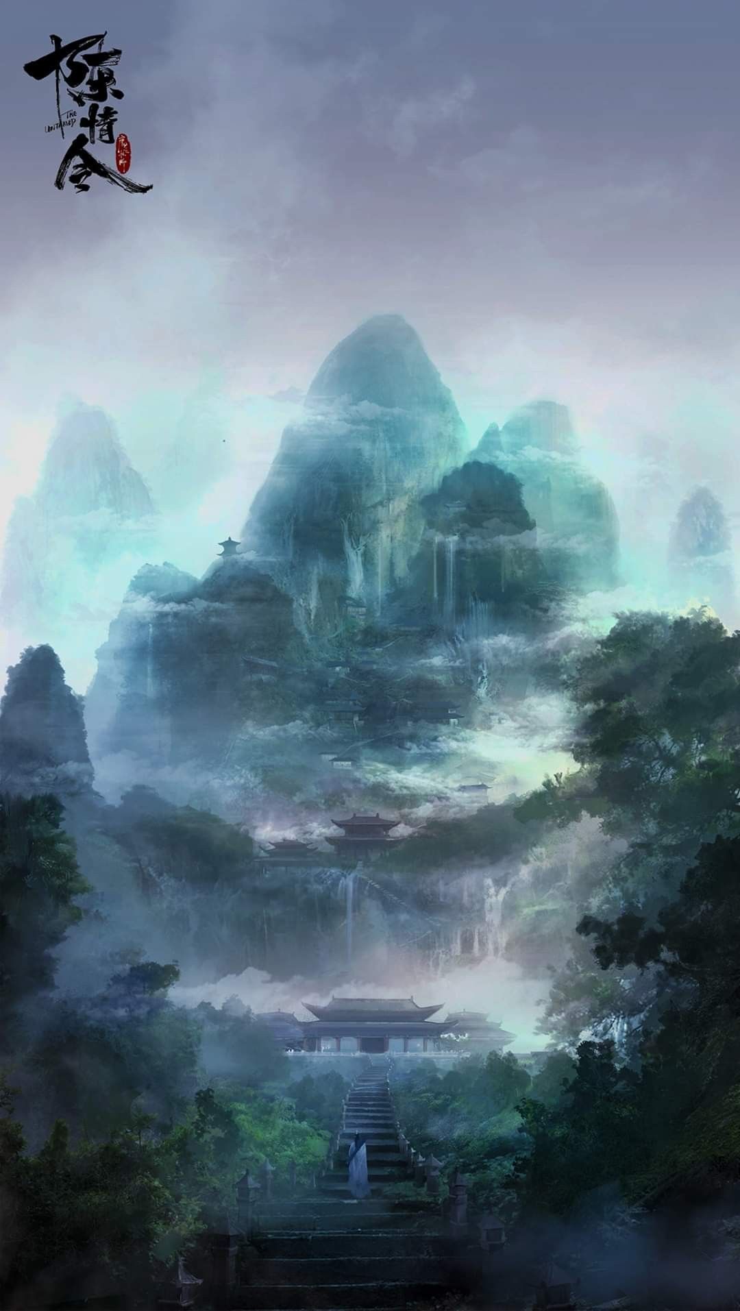 Gusu Lan Sect. Fantasy landscape, Fantasy art landscapes, Anime scenery