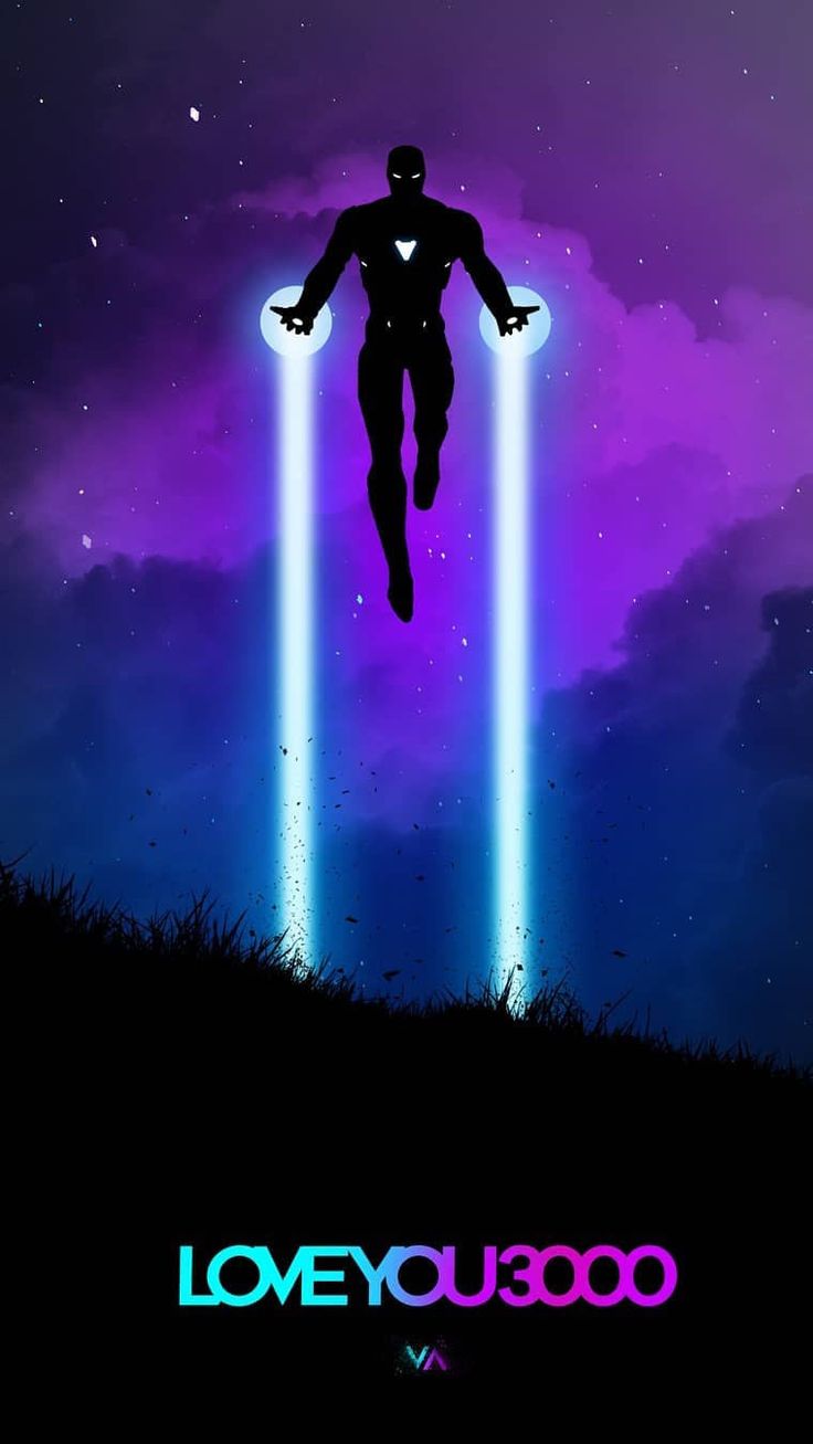 Love You 3000 Iron Man Neon Art iPhone Wallpaper Wallpaper. Iron man avengers, Marvel comics wallpaper, Marvel cinematic