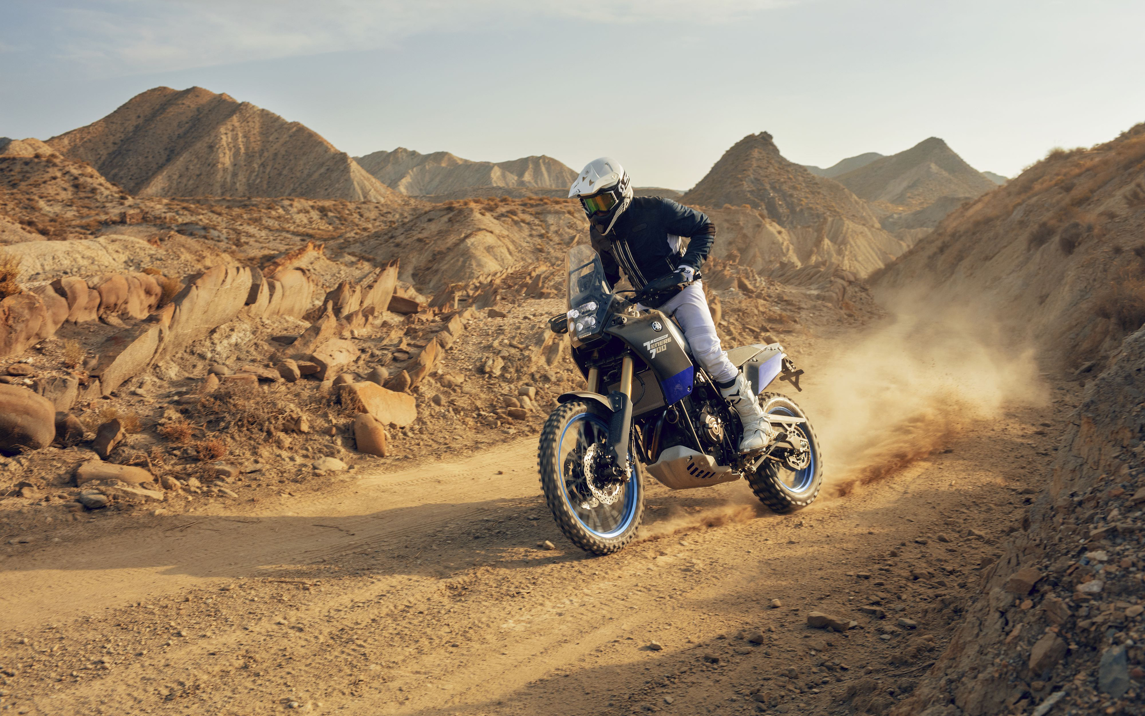Download wallpaper Yamaha Tenere 700 World Raid, 4k, 2018 bikes, offroad, Yamaha for desktop with resolution 3840x2400. High Quality HD picture wallpaper
