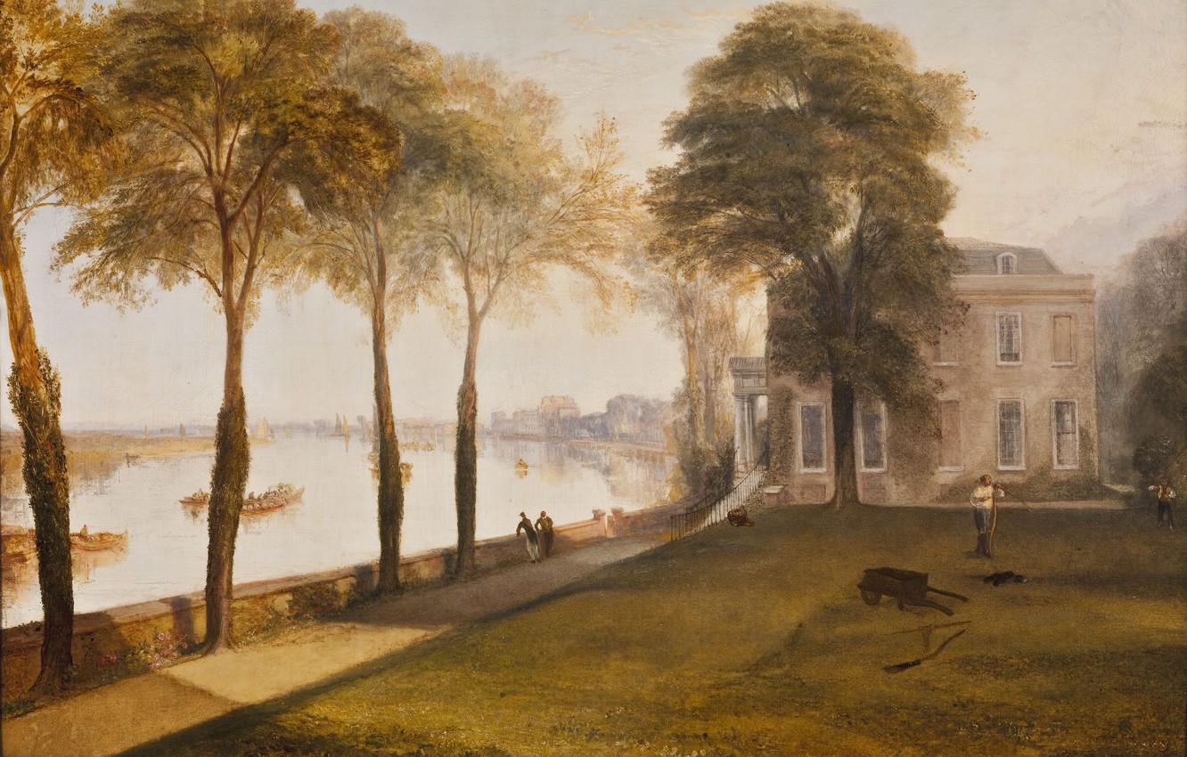 Wallpaper picture, painting, painting, Early Summer Morning, Mortlake Terrace, Joseph Mallord William Turner image for desktop, section живопись