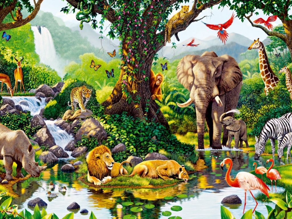 Jungle ideas. jungle animals, jungle, animals