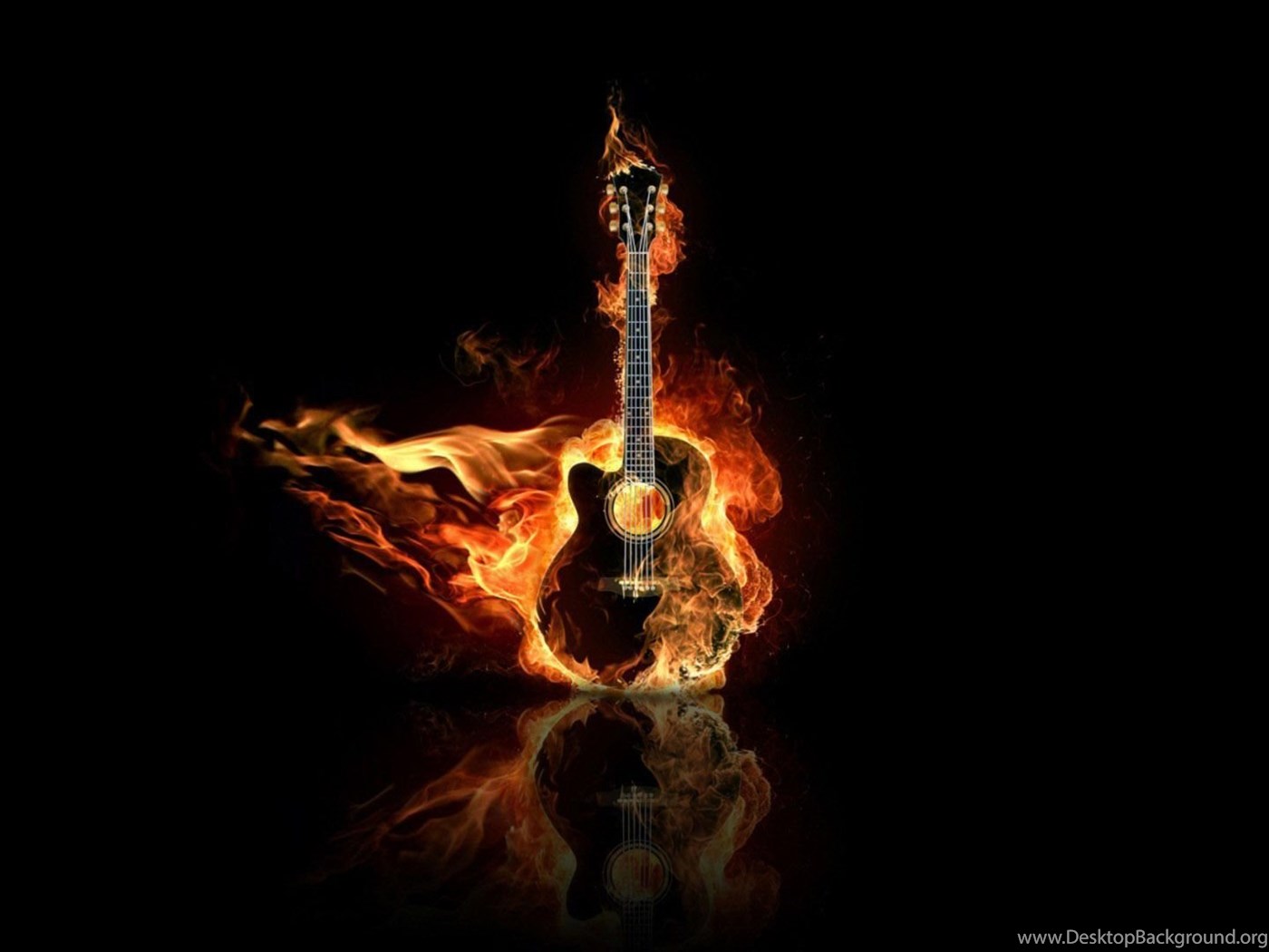 Flaming Guitar HD Wallpaper Free HD Wallpaper Download Flaming. Desktop Background