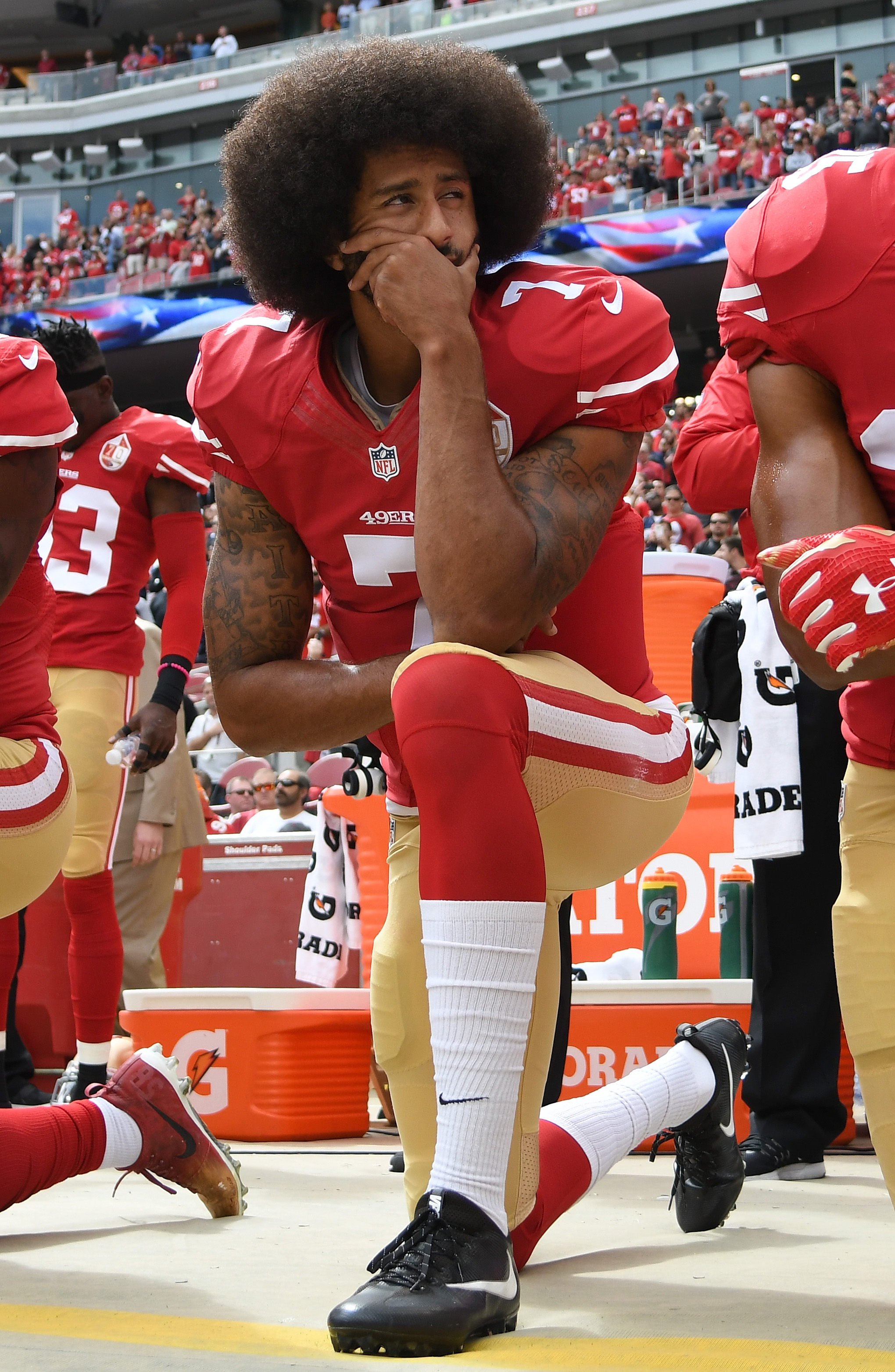 Colin Kaepernick Kneeling In National Anthem