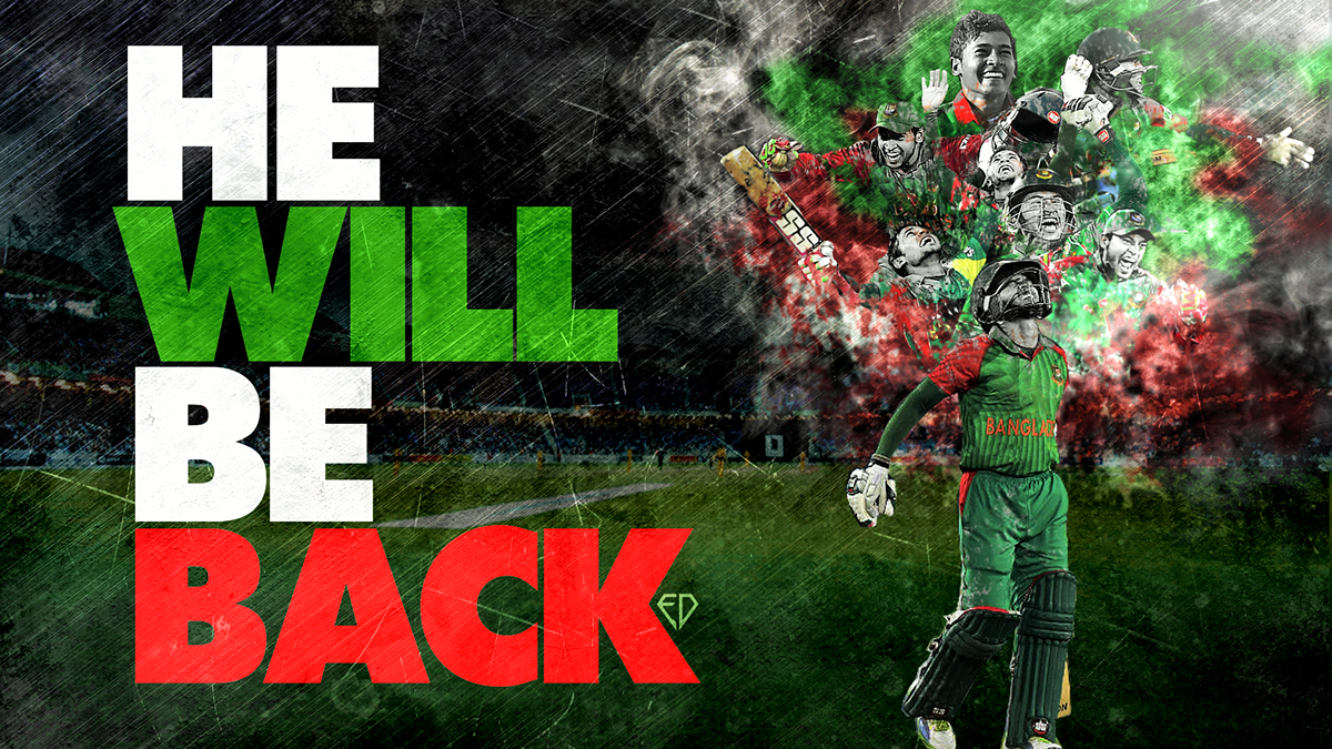 He Will Be Back- Mushfiqur Rahim Desktop Wallpaper