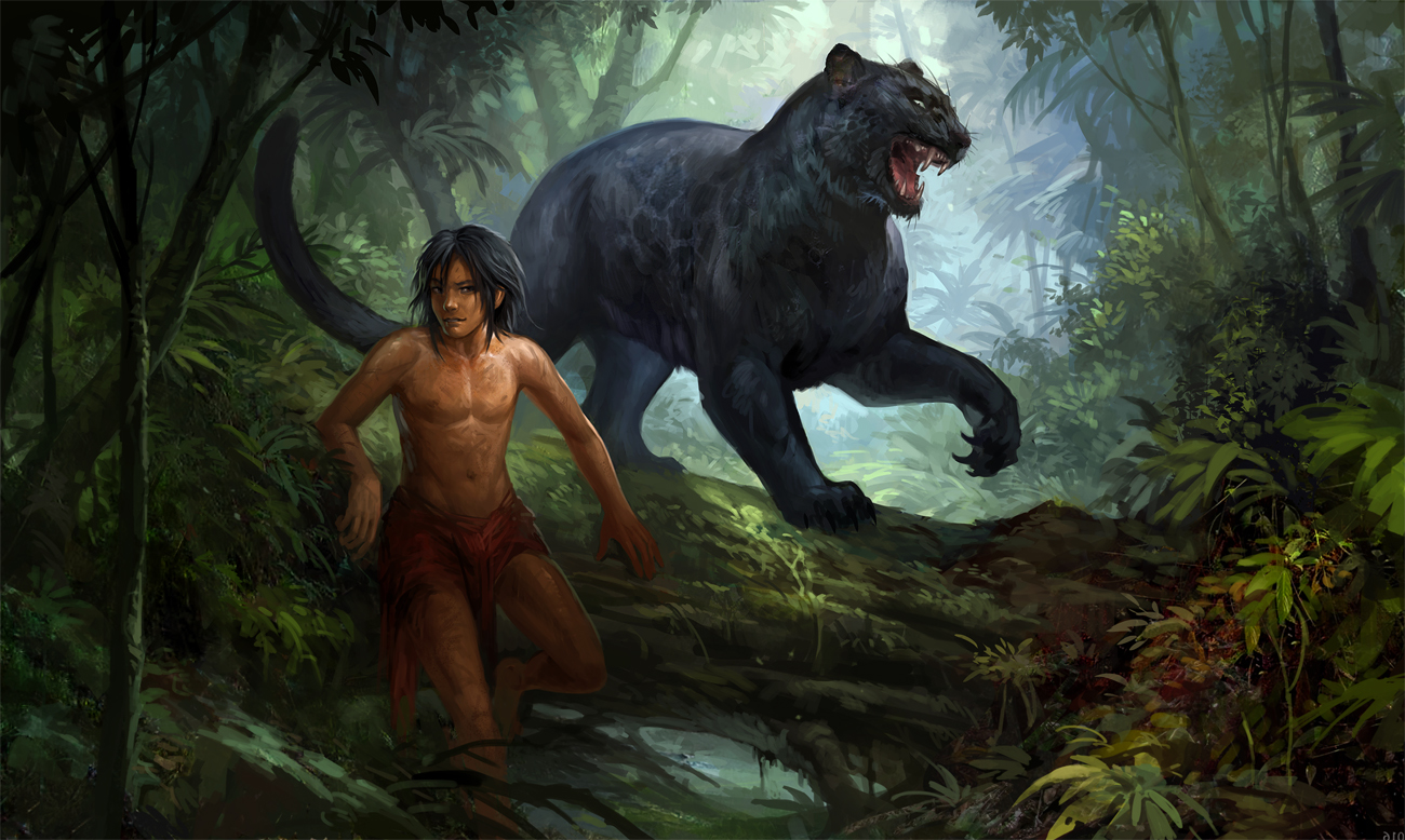 Boastful Bagheera / Sandara - jungle book - Bagheera - art (beautiful picture) / funny picture & best jokes: comics, image, video, humor, gif animation lol'd