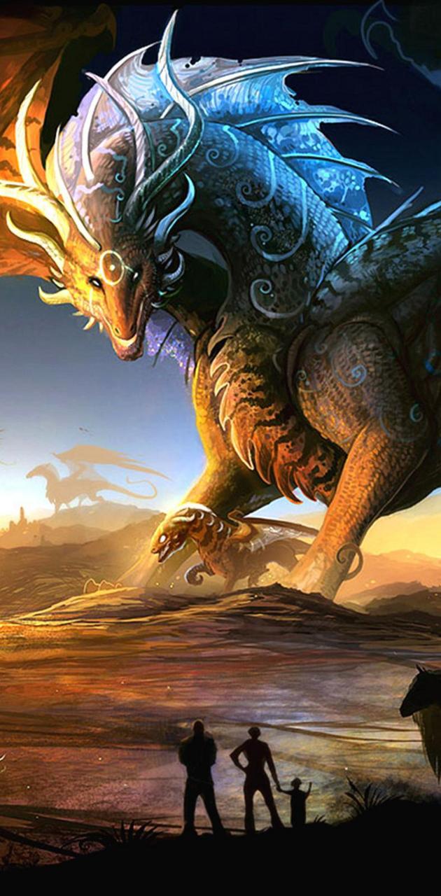 Elemental Old Dragon wallpaper