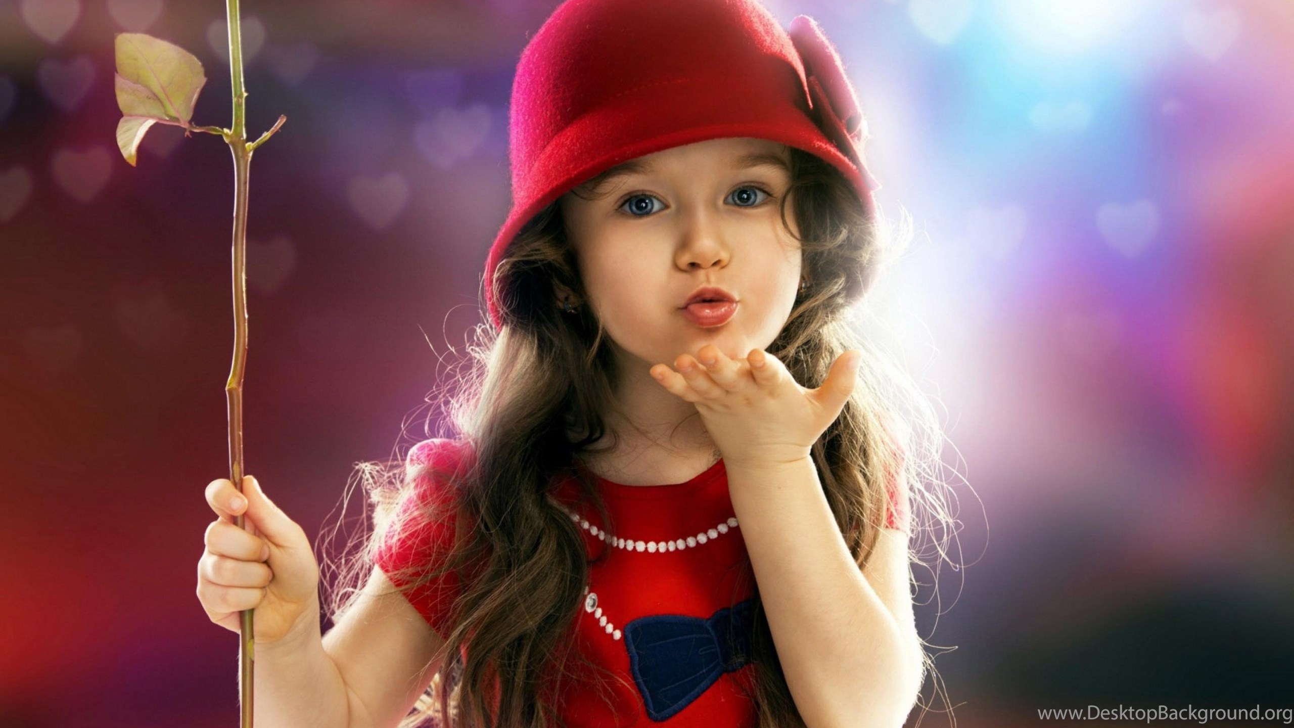 Cute Little Girl Flying Kiss >> HD Wallpaper, Get It Now! Desktop Background