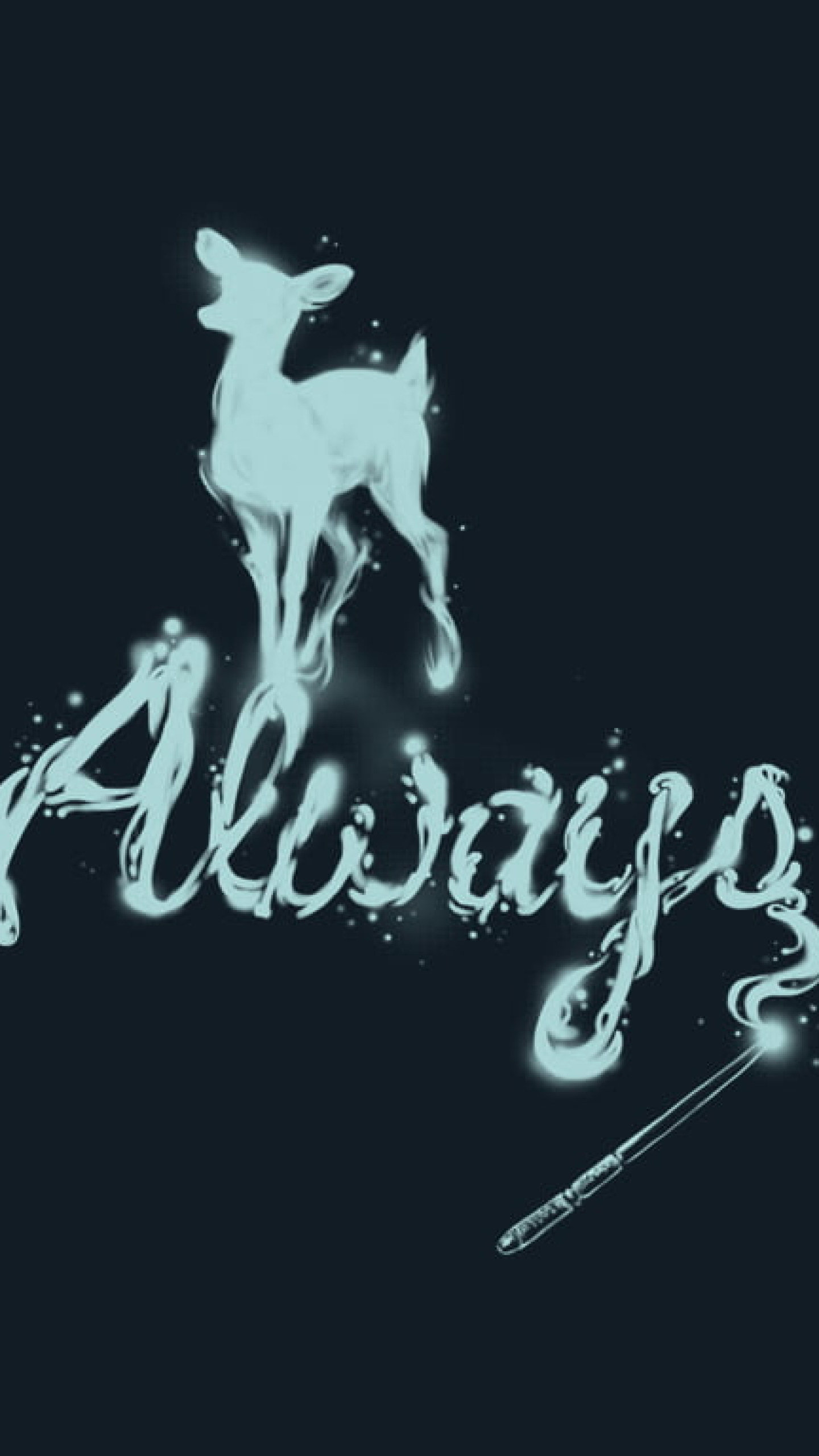 Always Text Wallpaper, Minimalism, Deer, Simple Background, Harry Potter • Wallpaper For You