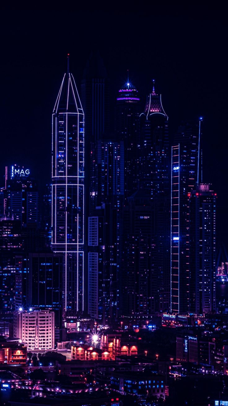City, night, lights of buildings, cityscape wallpaper. Cityscape wallpaper, City wallpaper, Building aesthetic