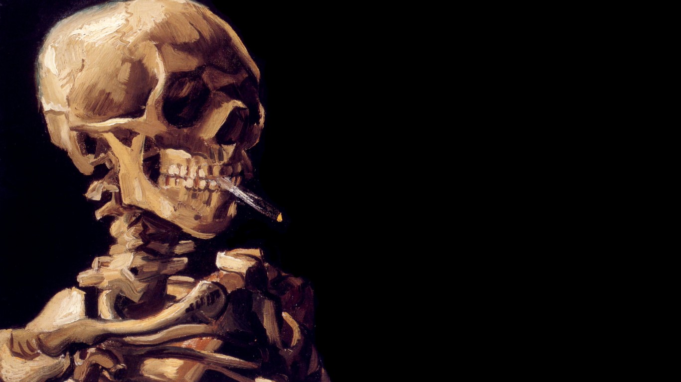 Smoking Skeleton Wallpaperx768