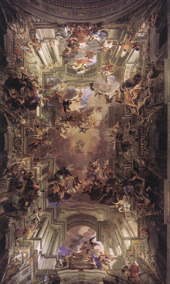 Glorificazione De Sant Ignazio De Loyola, Fresco, 1691 94, Il Gesu, Rome // By Fra Andrea Pozzo. Aesthetic Art, Rennaissance Art, Baroque Art