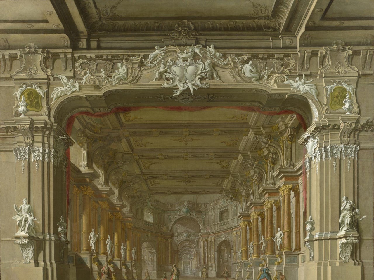 Italian, North. The Interior of a Theatre. NG936. National Gallery, London