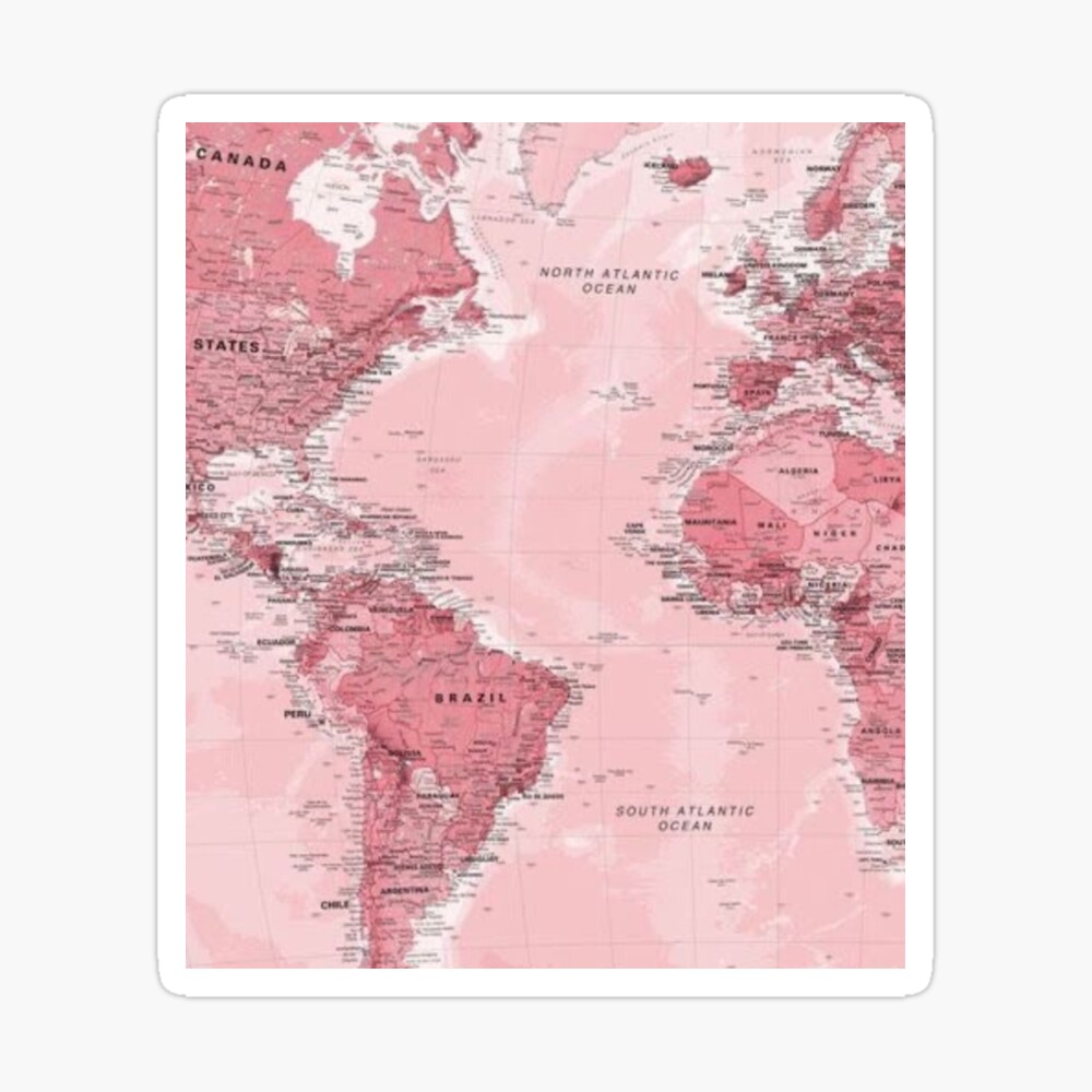 pink world map iPhone Case by -avajacqueline