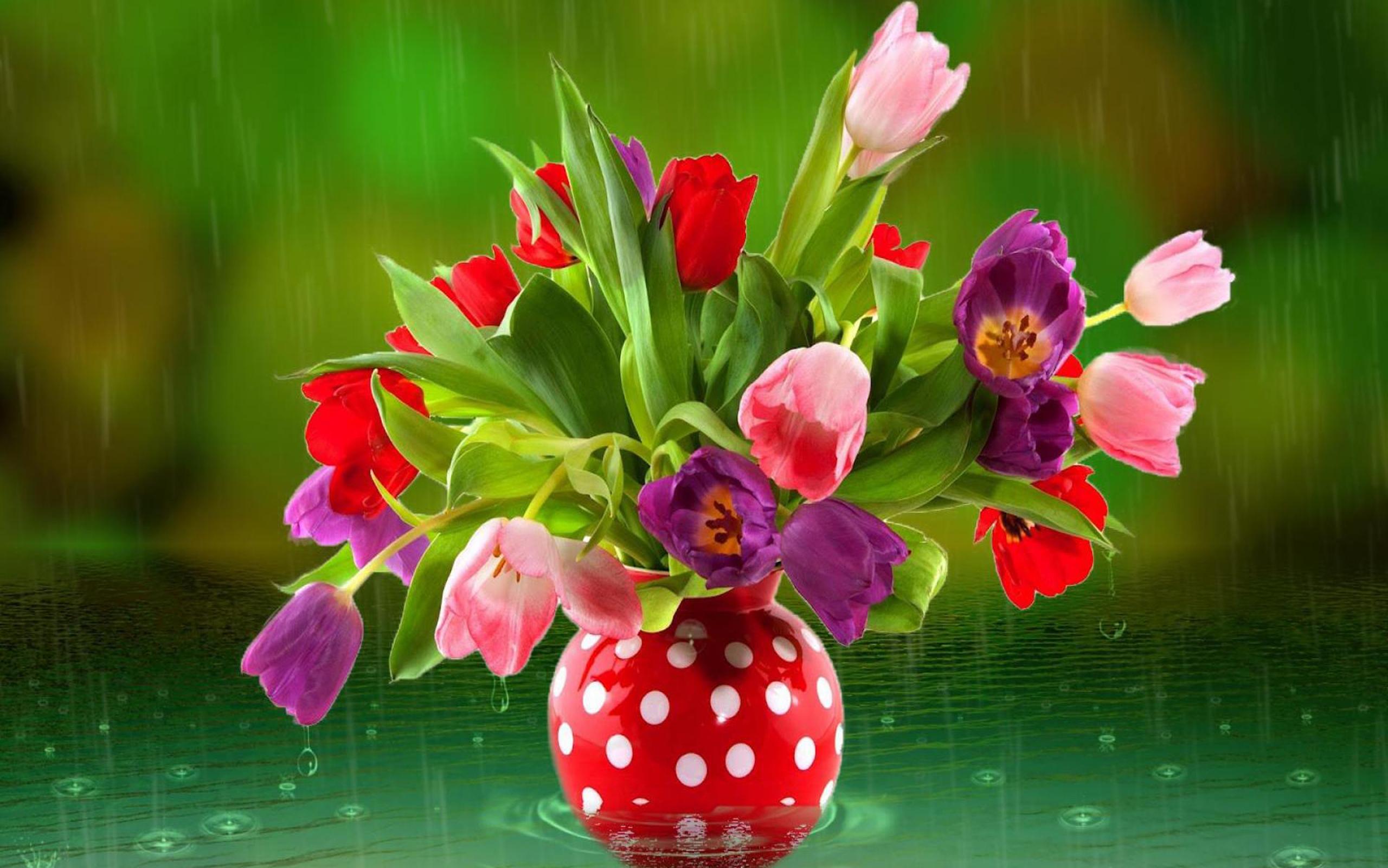 Beautiful Flowers In Vase 1238 2560x1600 0234, Wallpaper13.com