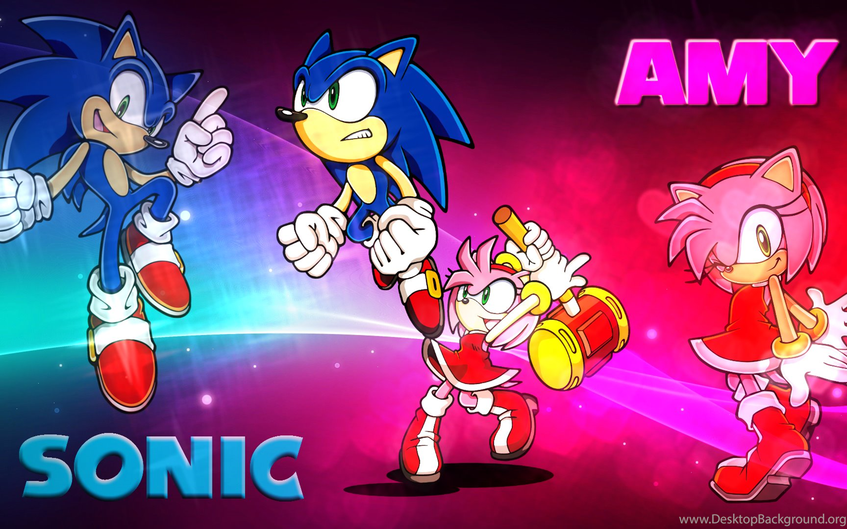 Wallpaper Sonic And Amy Desktop Background