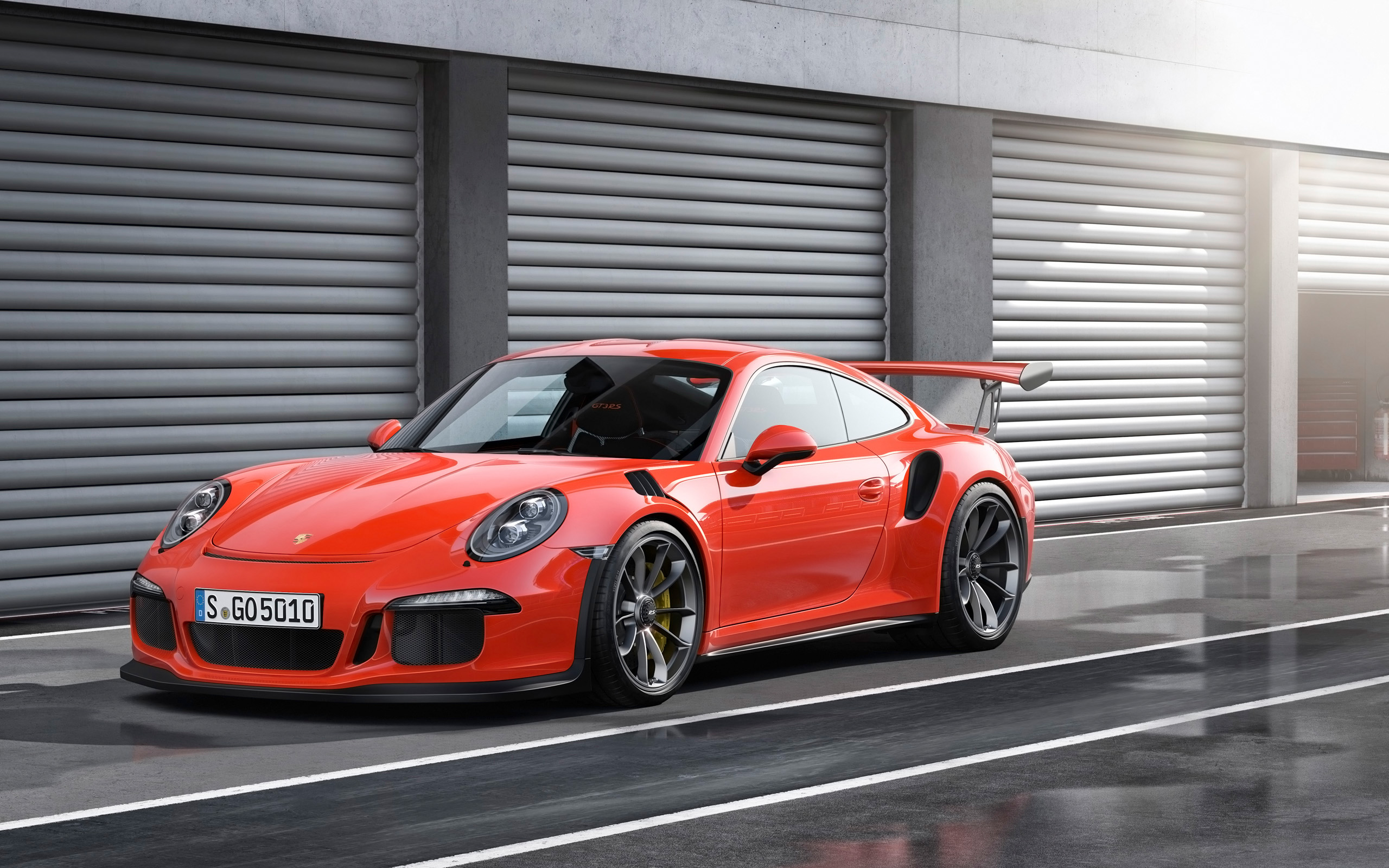 Porsche Gt3 Rs Black And Orange Wallpaper