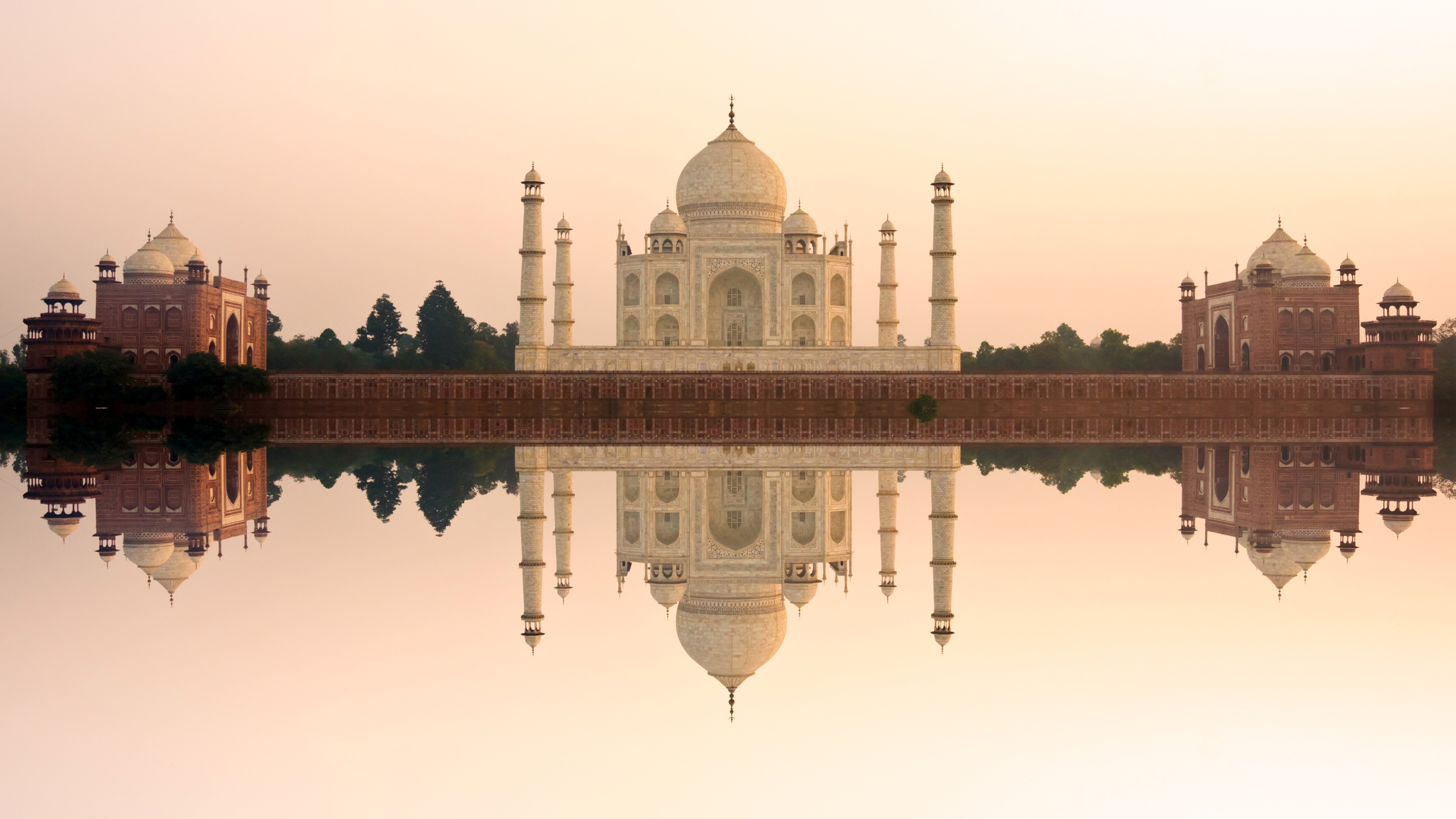 Taj Mahal, India, Architecture, Reflection Wallpaper HD / Desktop and Mobile Background