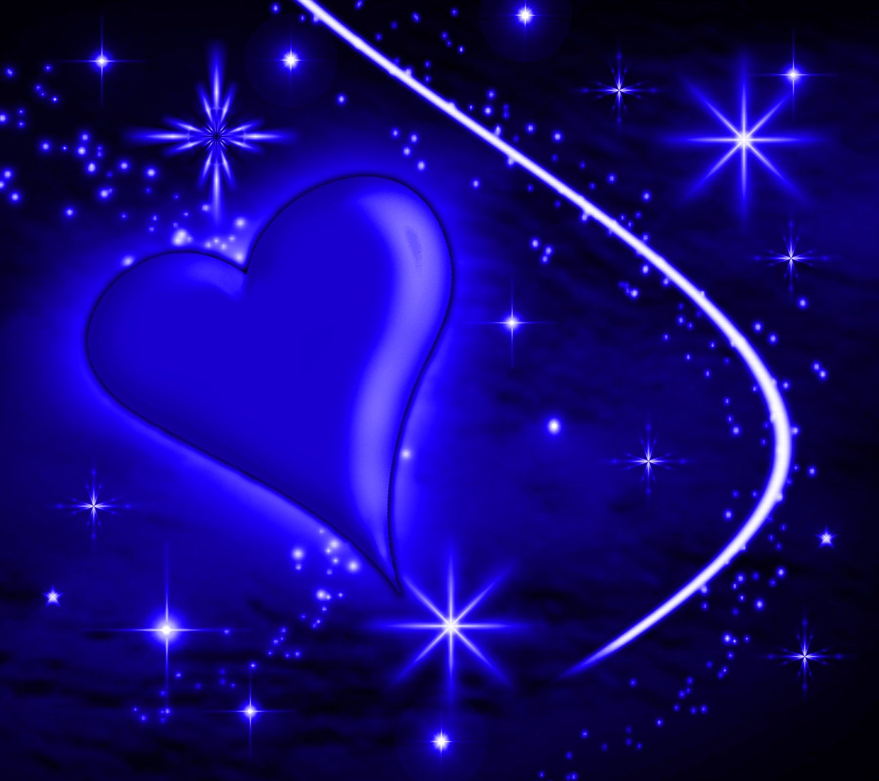 Blue Heart With Plasma Stars Background 1800x1600 Background Image, Wallpaper or Texture free for any web page, des. Star background, Blue heart, Heart background