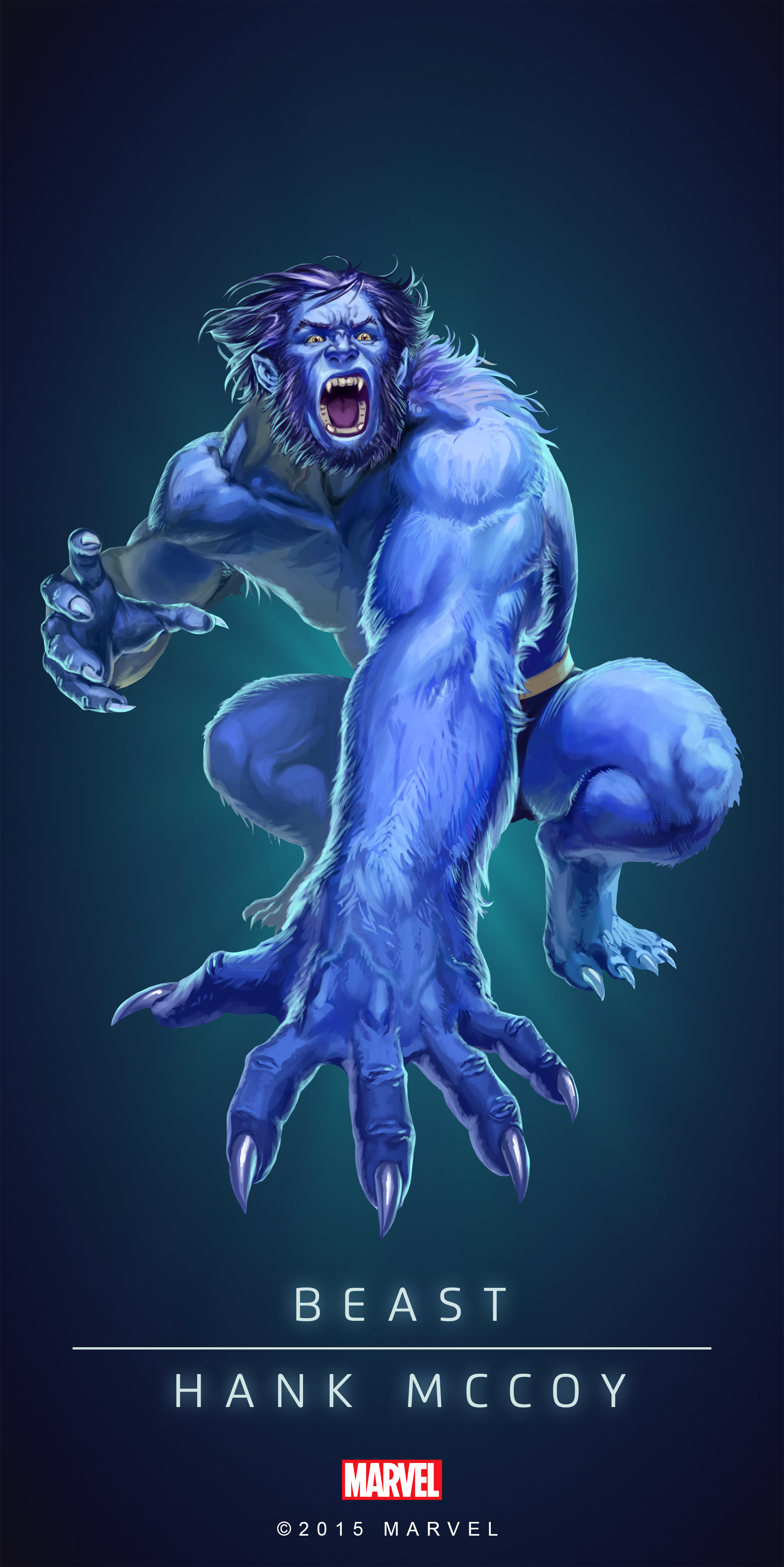 Beast #Fan #Art. (BEAST MCCOY IN: MARVEL'S PUZZLE QUEST!) BY: AMADEUS CHO! (THE * 5 * STÅR * ÅWARD * OF:. Beast marvel, Marvel comics, Marvel superheroes