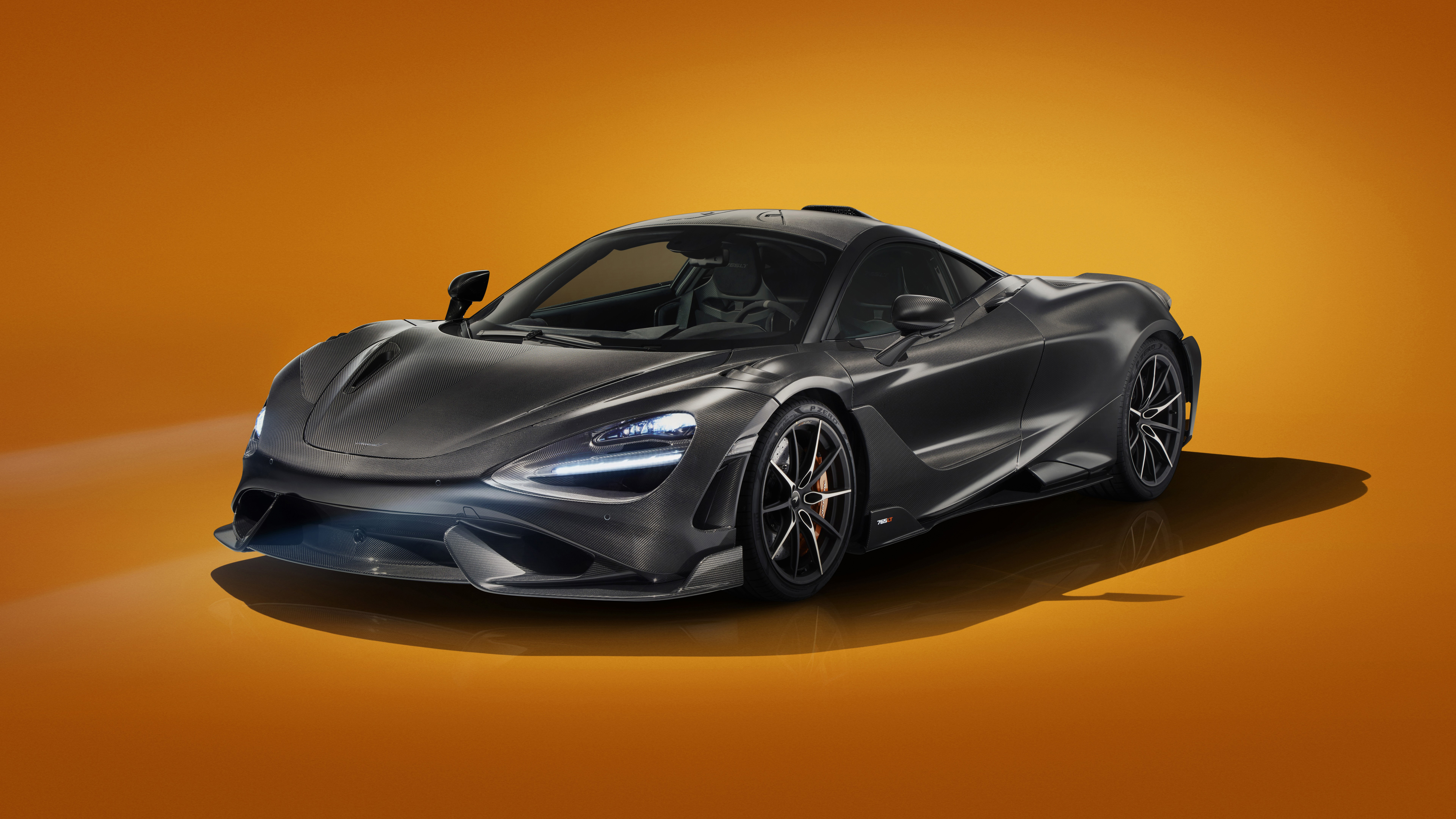 Black McLaren 765LT Visual Carbon Fibre 2020 4K 8K HD Cars Wallpaper