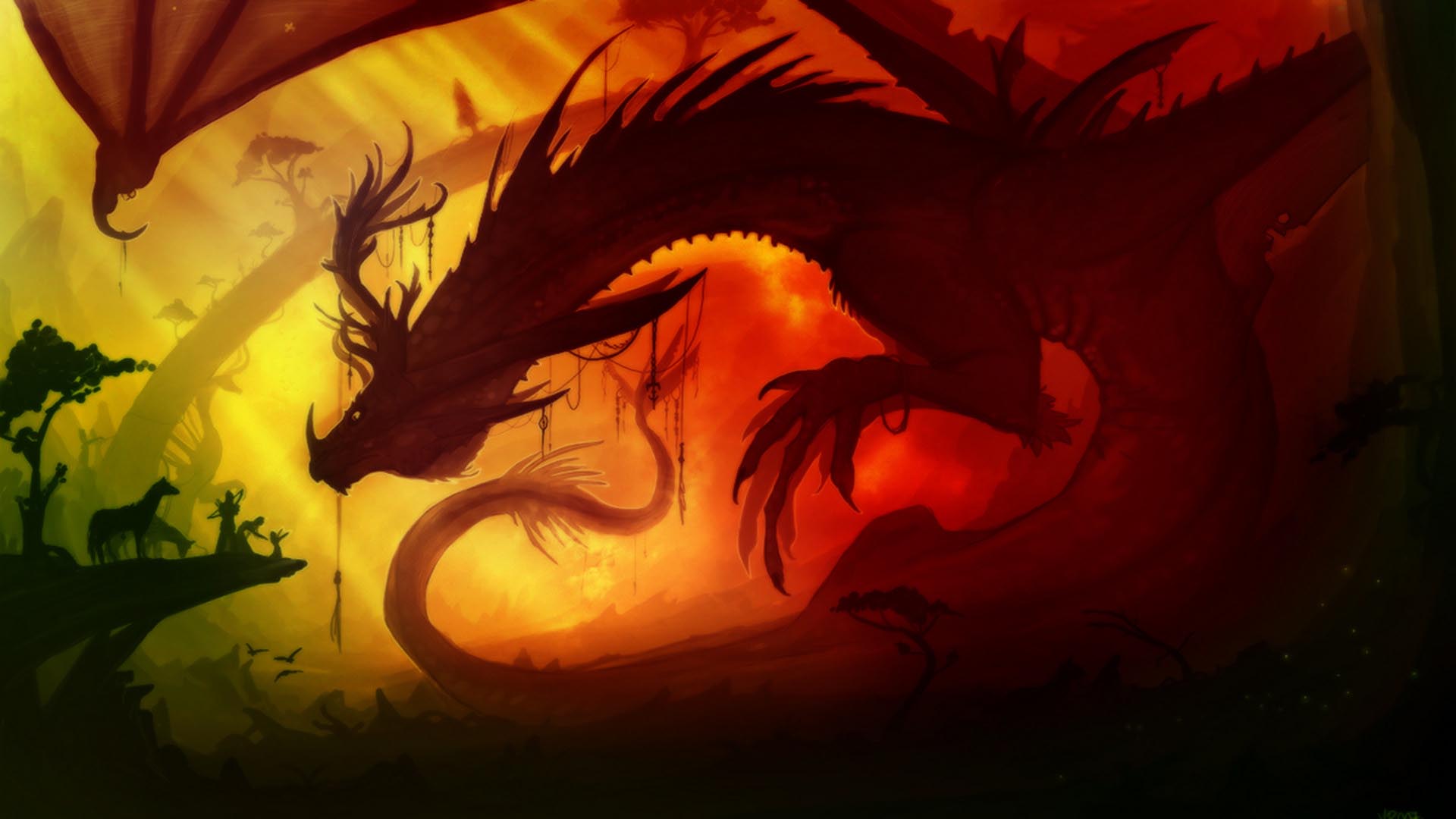 Digital Art Dragon Wallpaper