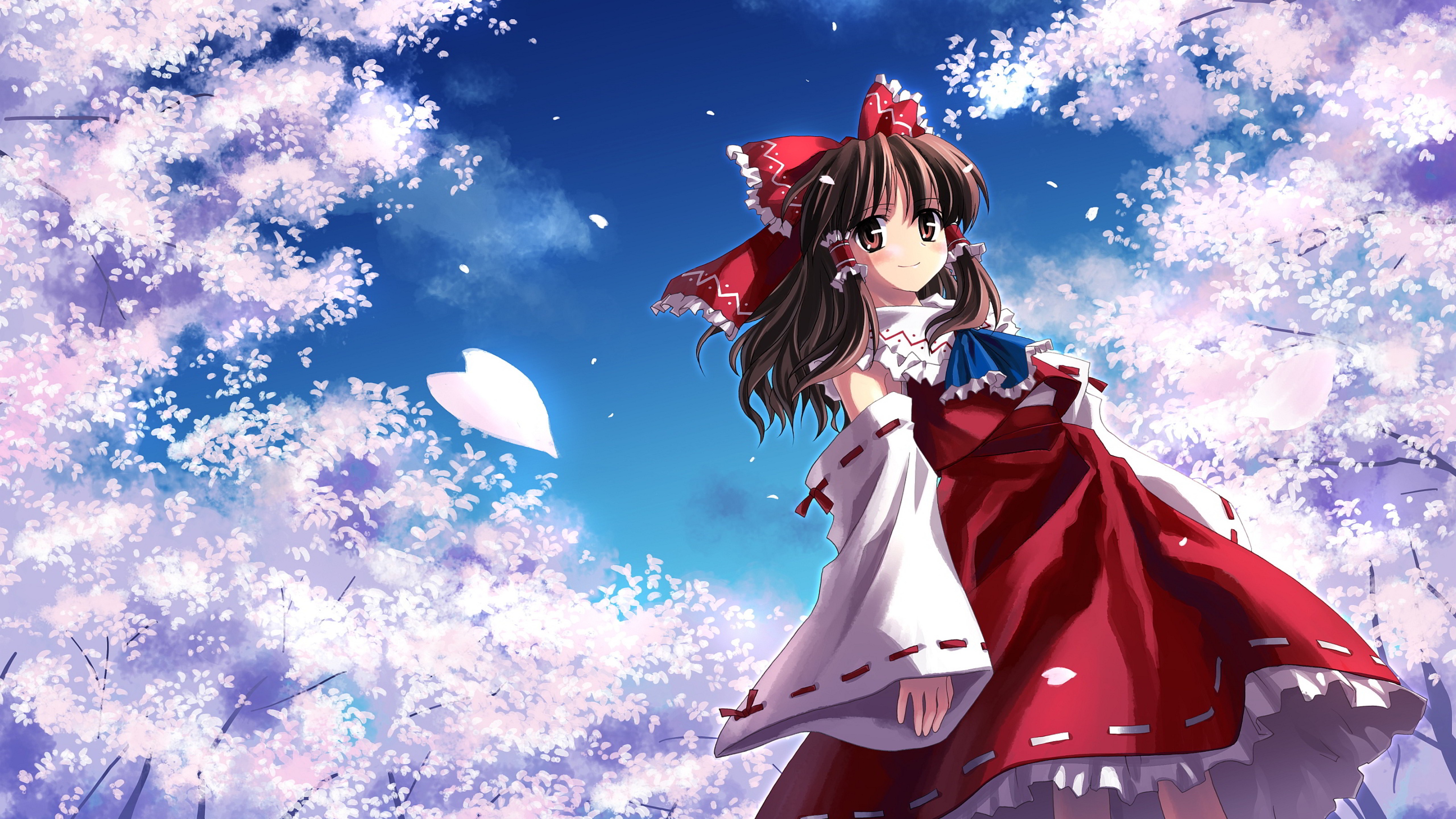 Wallpaper anime, Hakurei Reimu, girl, beauty, 5k, Art