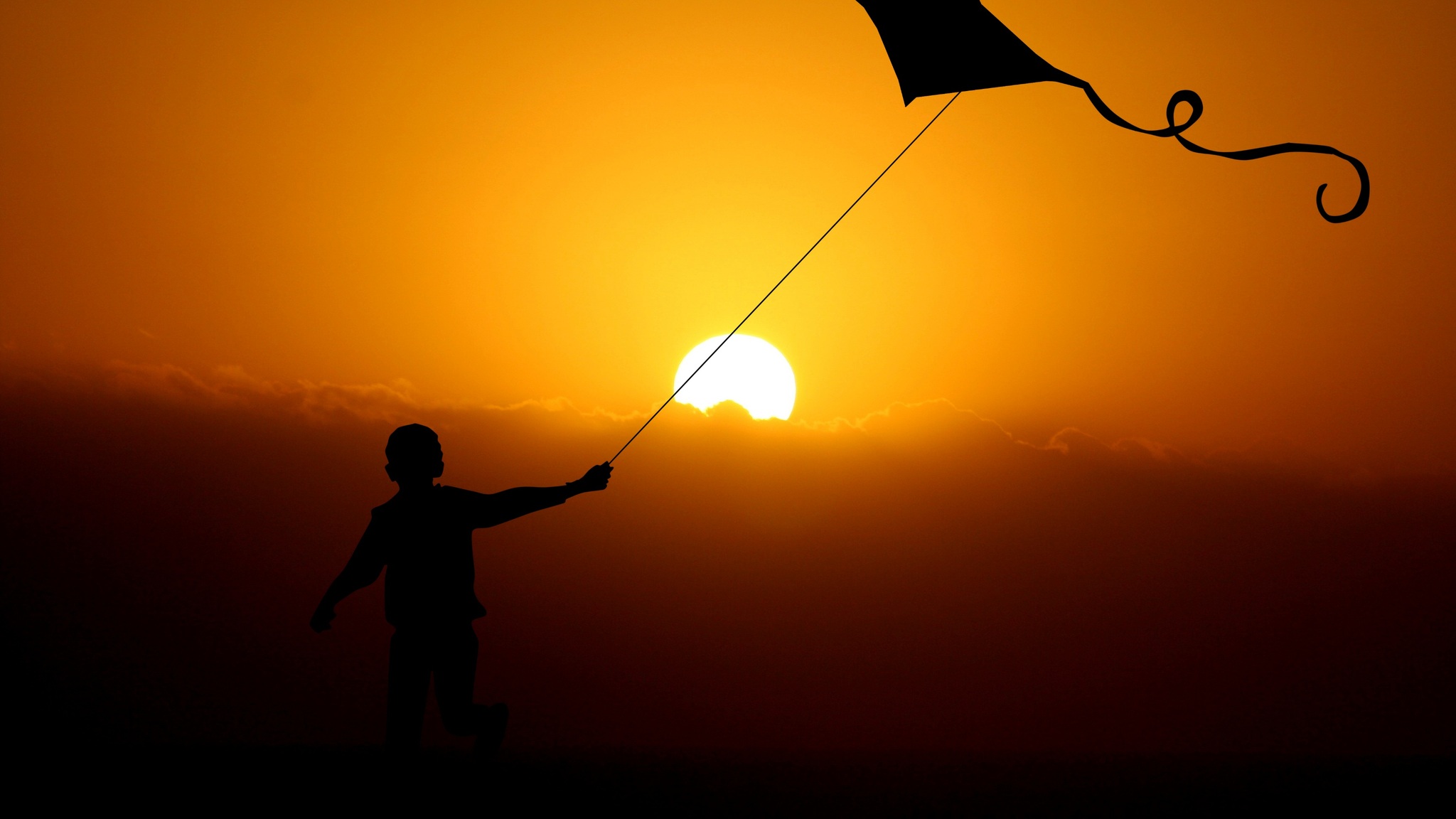 Children Flying Dragon Kite 4k 2048x1152 Resolution HD 4k Wallpaper, Image, Background, Photo and Picture