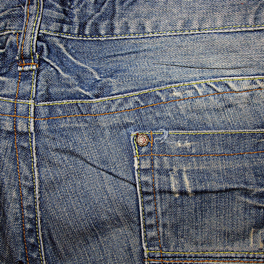 Download Denim Blue Jeans Back Pocket Wallpaper