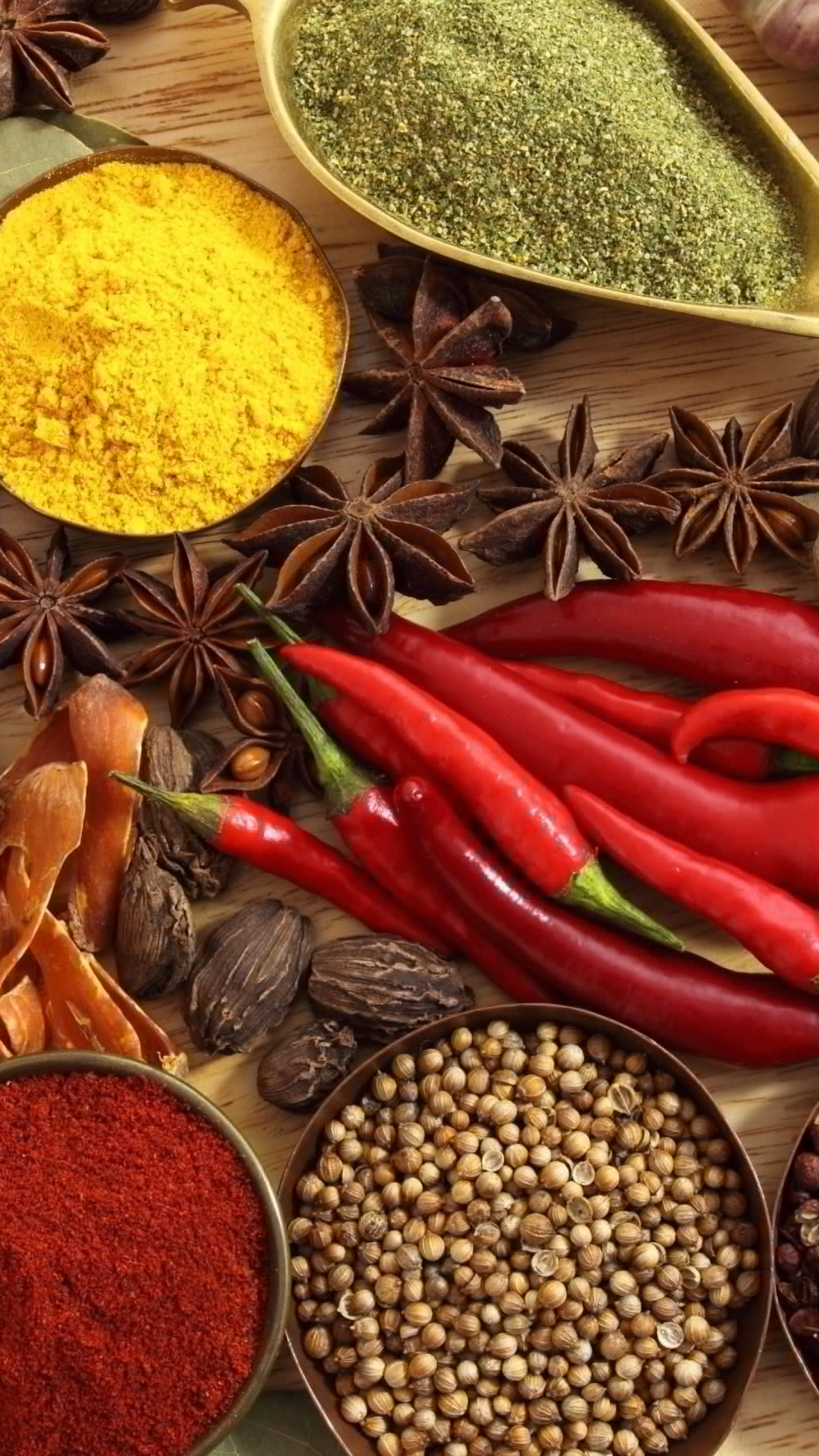 Assorted Spice Lot, Food, Chilli Peppers, Spices, Star Anise Wallpaper • Wallpaper For You