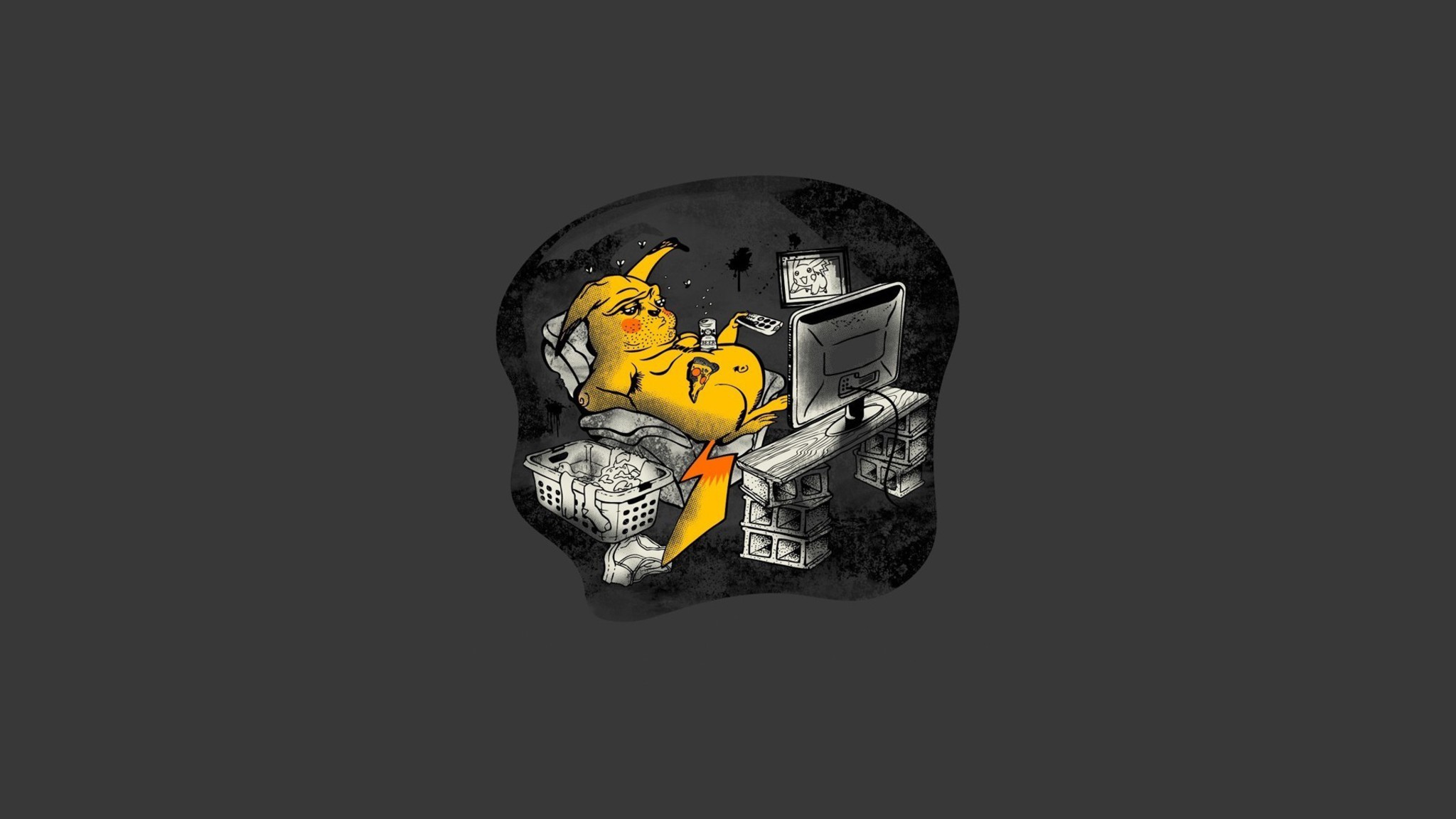 Pikachu Pokemon Abstract Cartoons Simple Wallpaper Star Wars