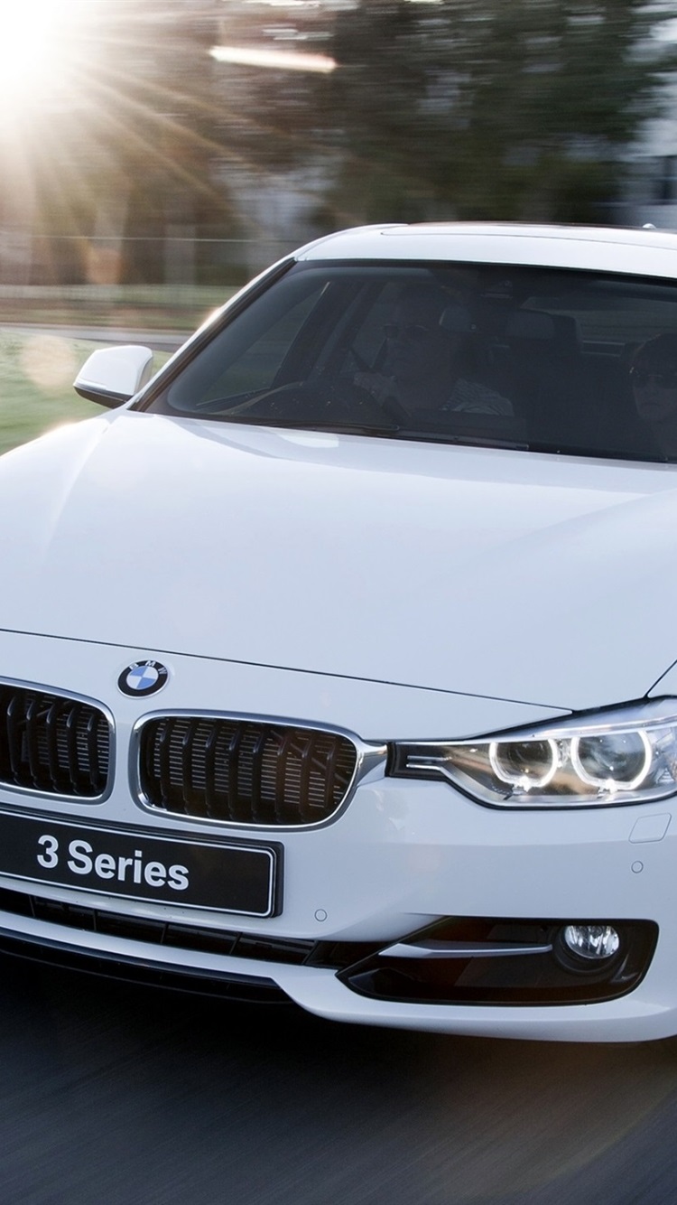 BMW 328i White Car At Road 750x1334 IPhone 8 7 6 6S Wallpaper, Background, Picture, Image