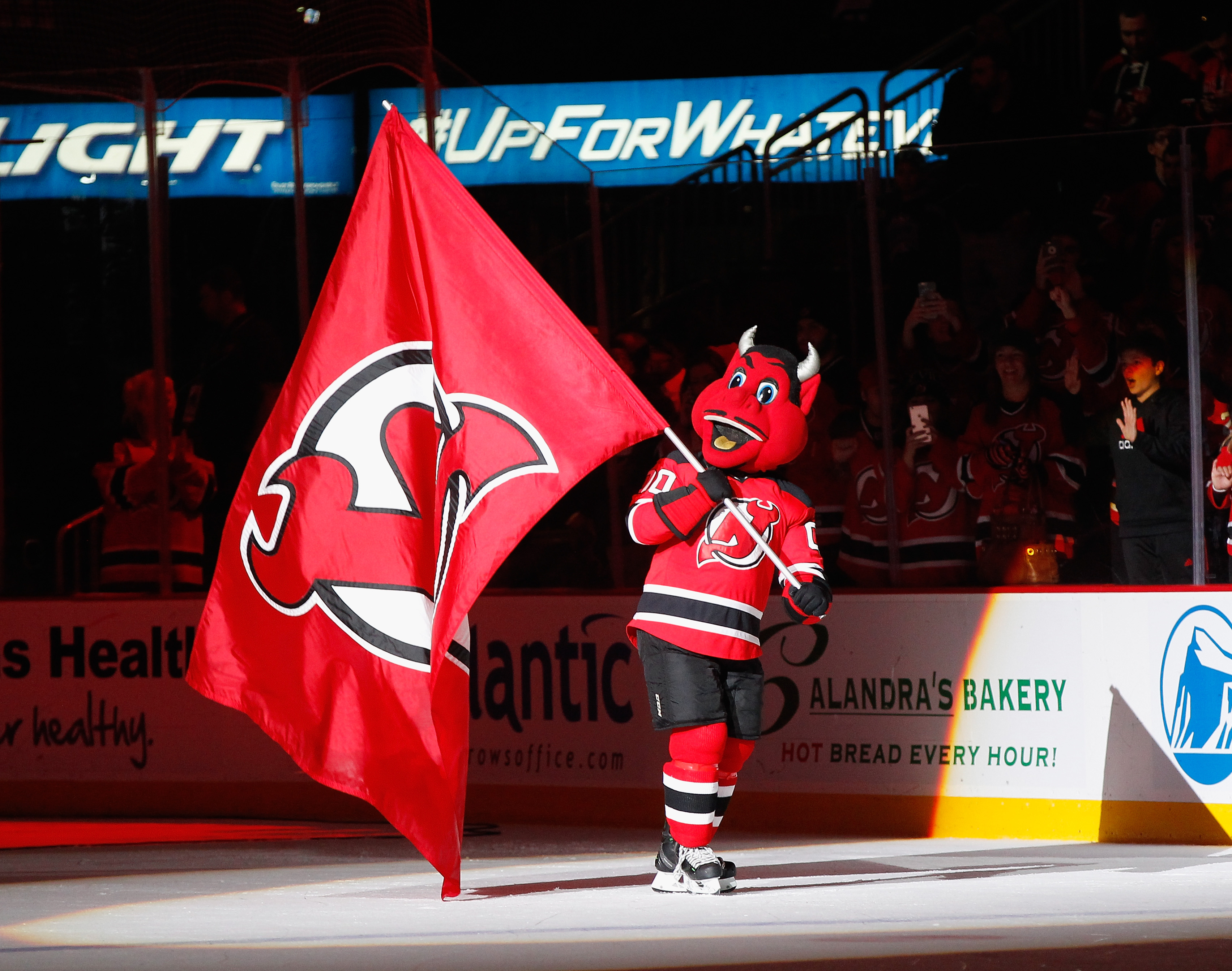 Devils mascot spoils birthday party after running through window