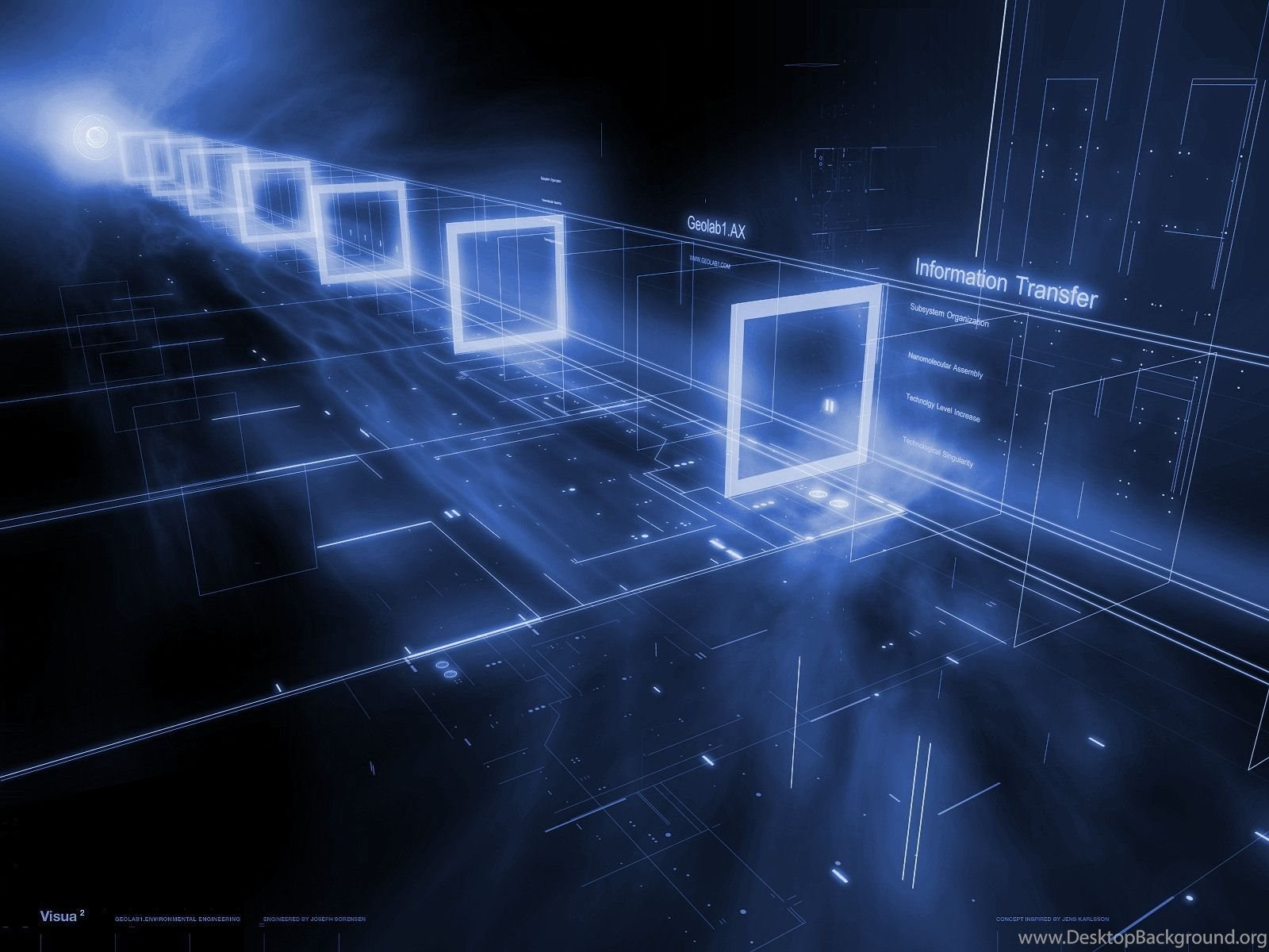3D Technology Cyber Wallpaper Desktop Background