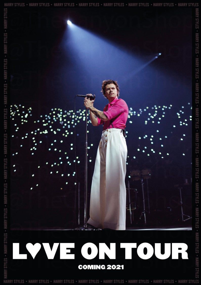 Love on Tour Poster Harry Styles Print Digital Poster Wall. Etsy. Harry styles wallpaper, Harry styles concert, Harry styles