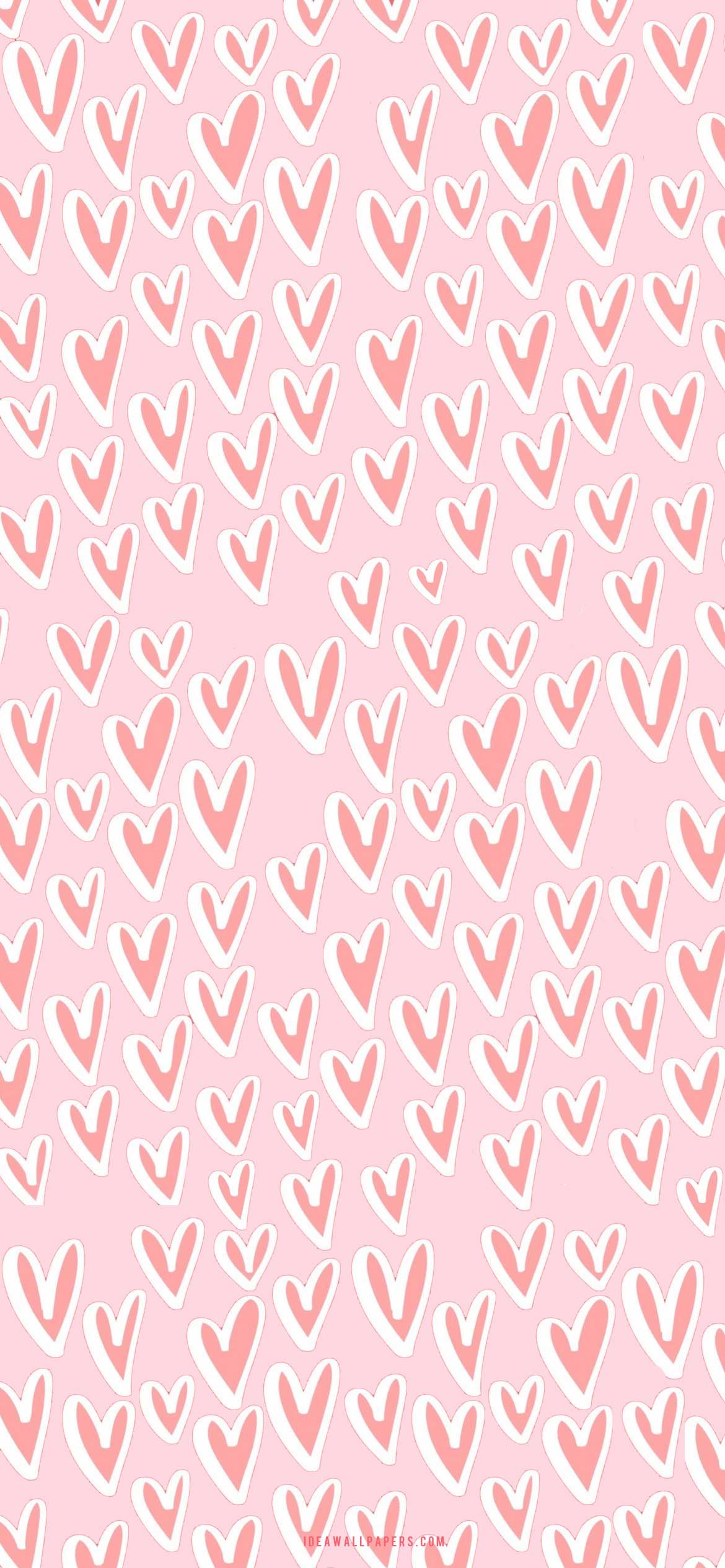 Peach Hearts Valentine's day wallpaper Wallpaper