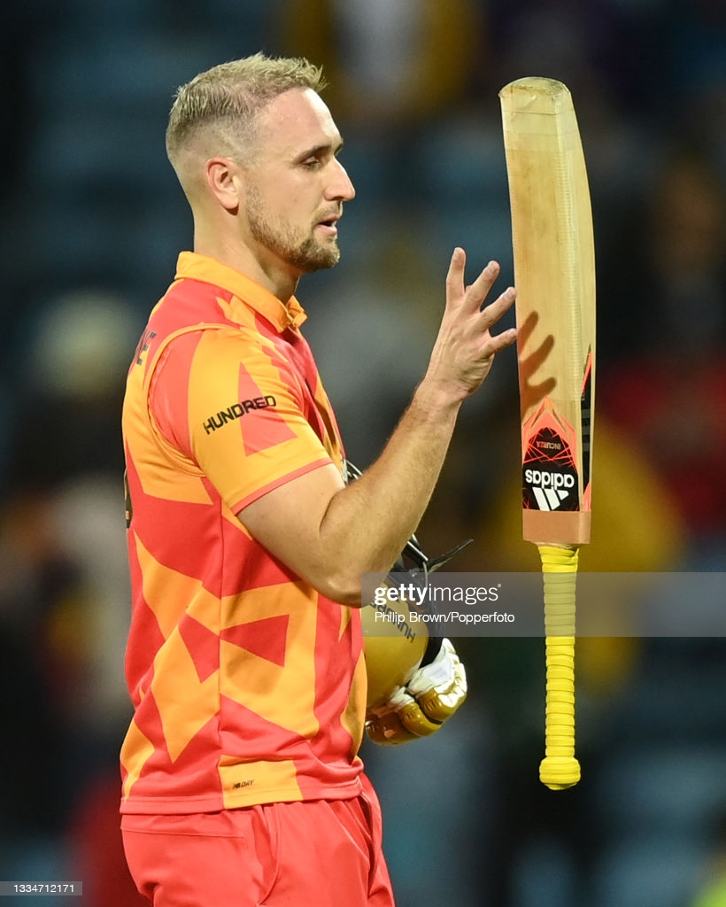 Liam Livingstone after Birmingham Phoenix won The Hundred match. News Photo