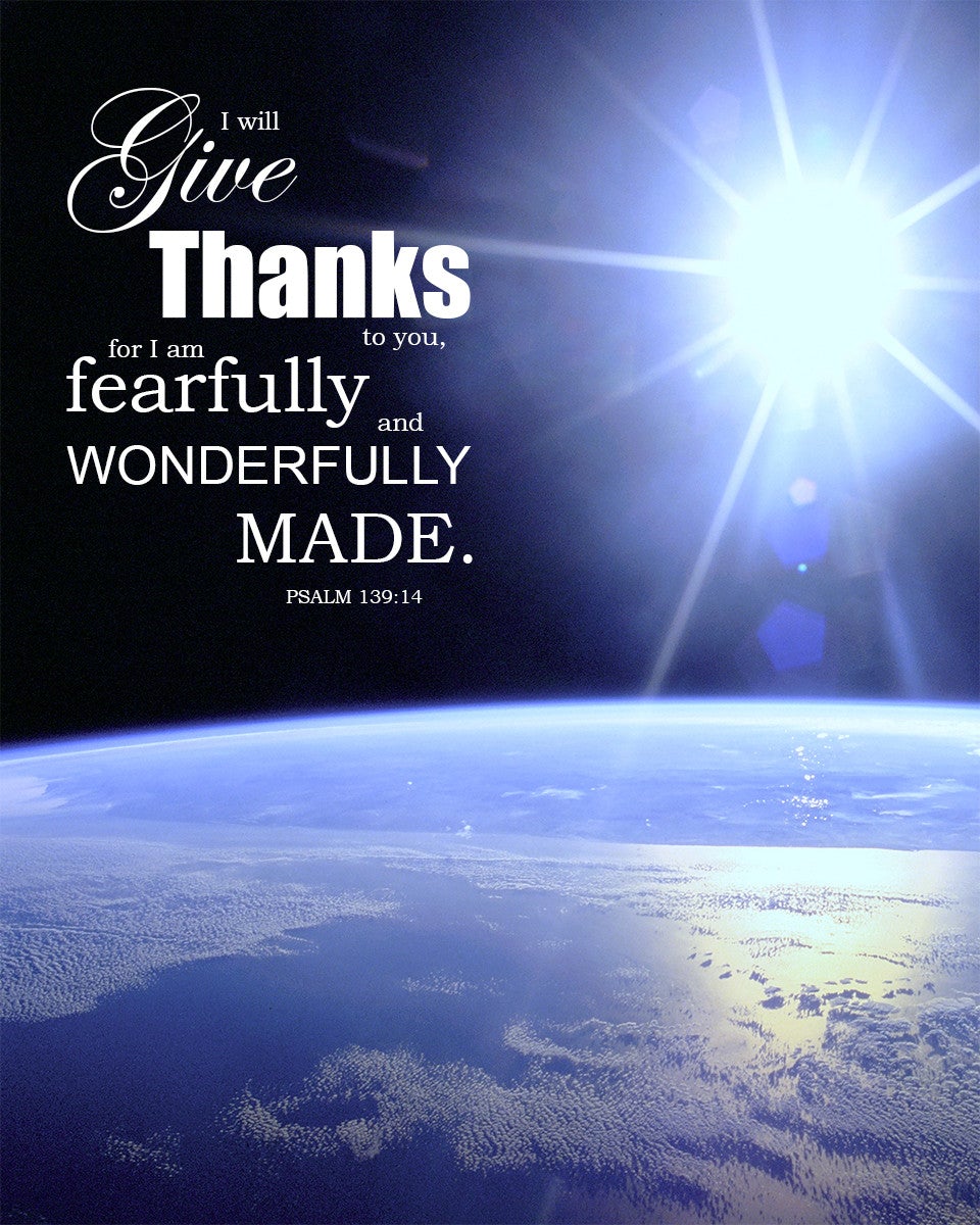 Psalm 139:14 Fearfully and Wonderfully Made Bible Art Downloads Verses To Go