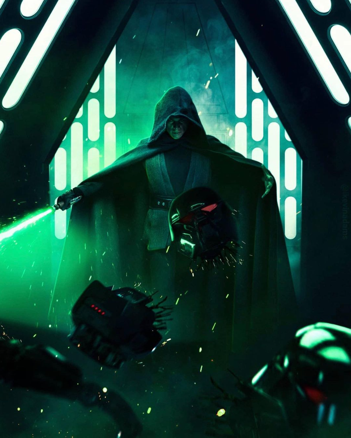 Jedi Master Luke Skywalker. artwork by:. Star wars picture, Star wars jedi, Star wars background