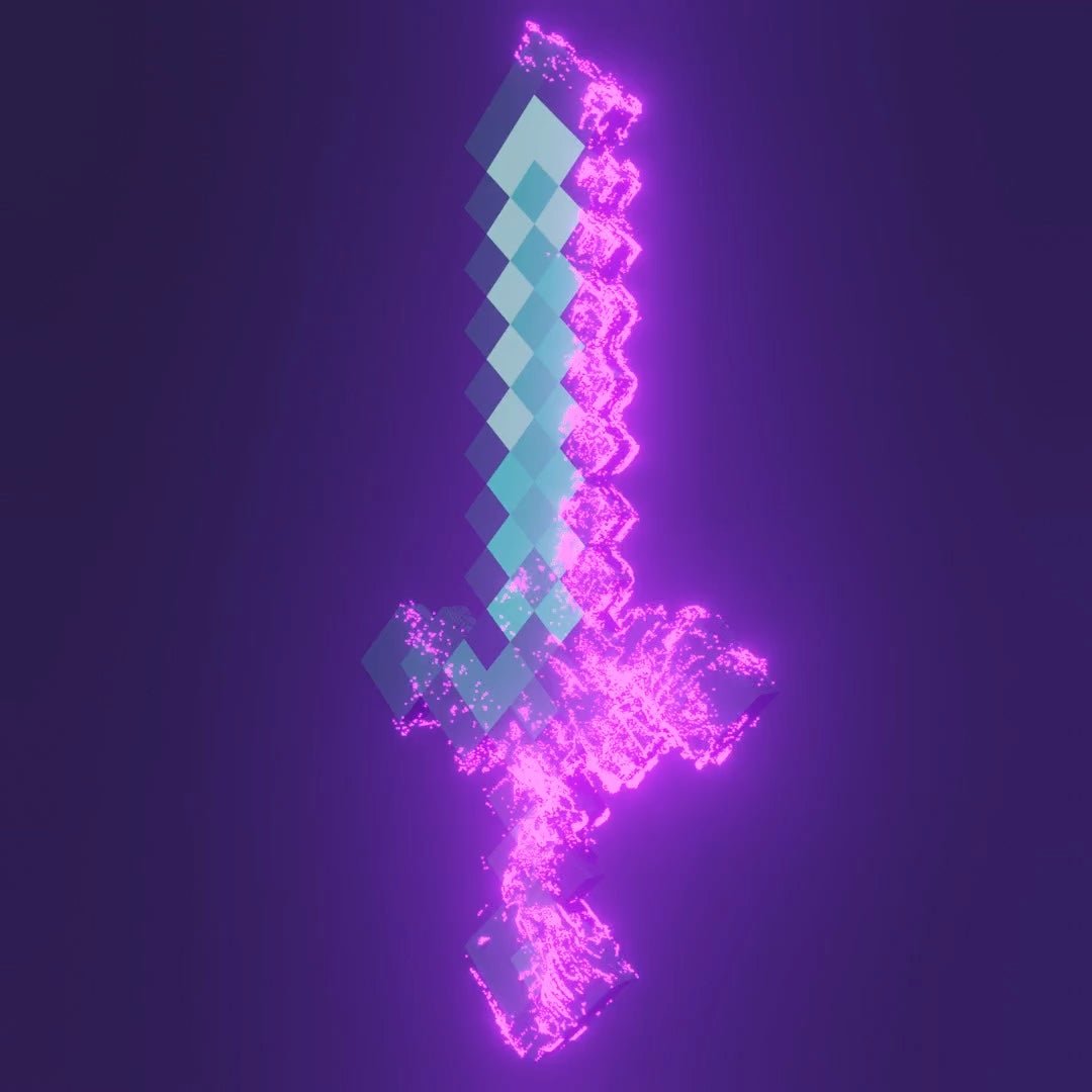 I made an enchanted diamond sword in blender